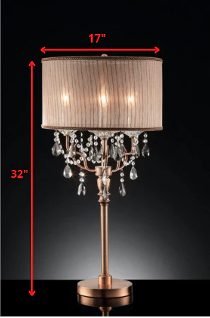 Silver and Pink Faux Crystal Accednt Table Lamp By Homeroots - Image 2