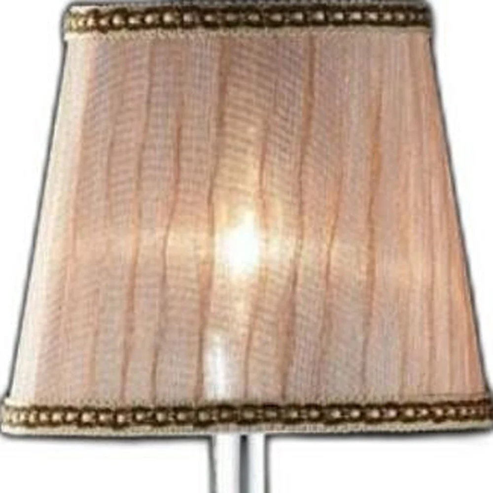 Silver and Pink Faux Crystal Dual Light Hanging Wall Sconce By Homeroots - Image 4