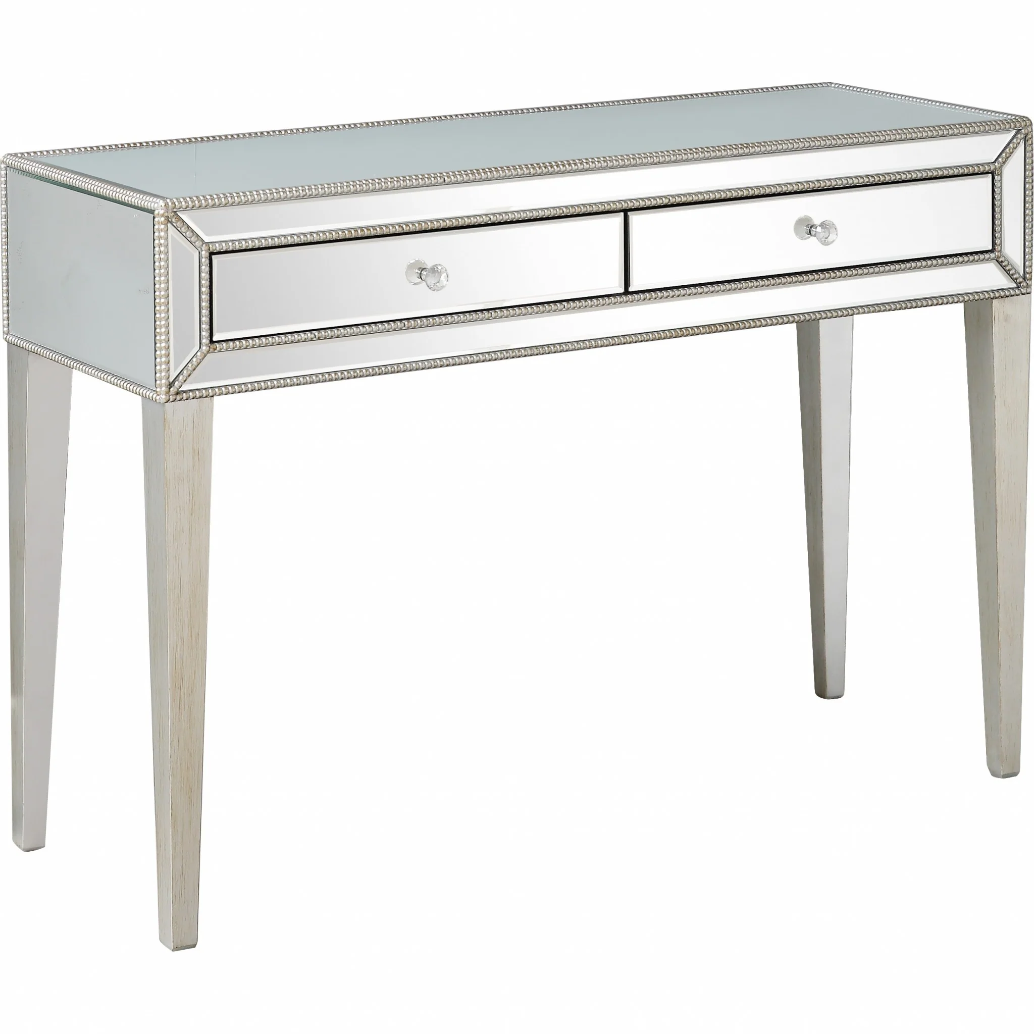 Silver Beaded Console Table By Homeroots - Image 5