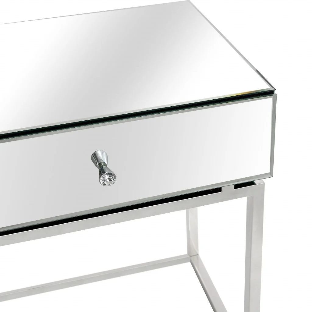 Silver Chic Console Table By Homeroots - Image 6