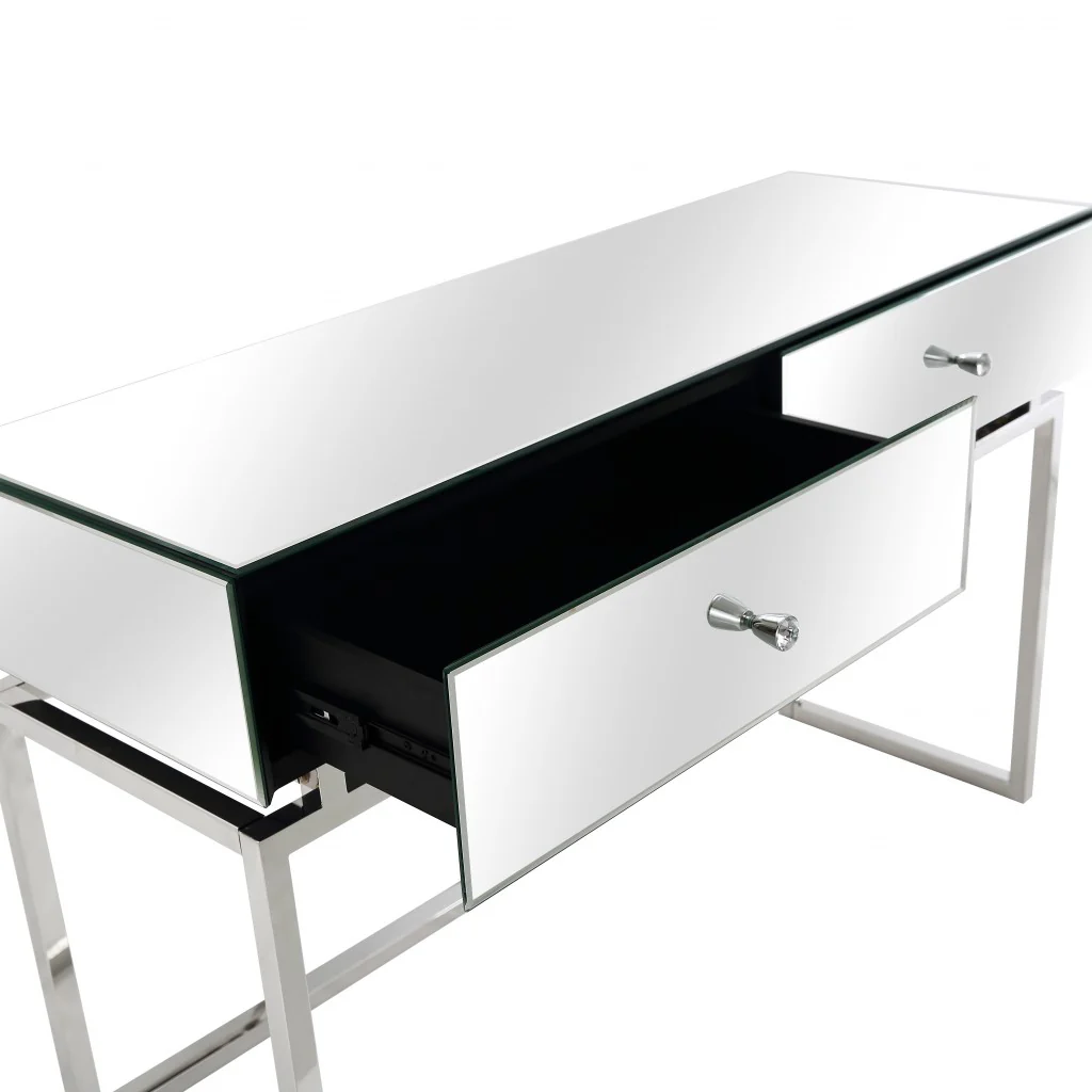 Silver Chic Console Table By Homeroots - Image 7