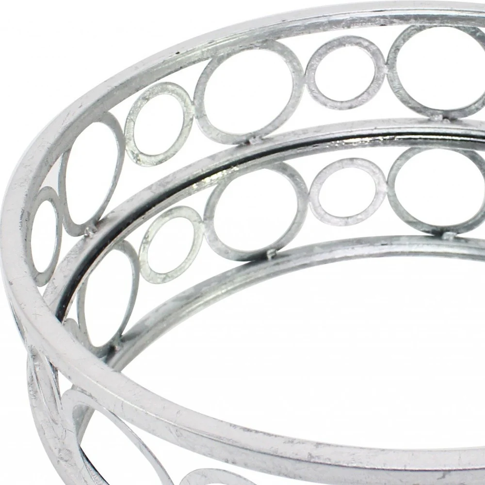 Silver Classic Mirror Tray By Homeroots - Image 5