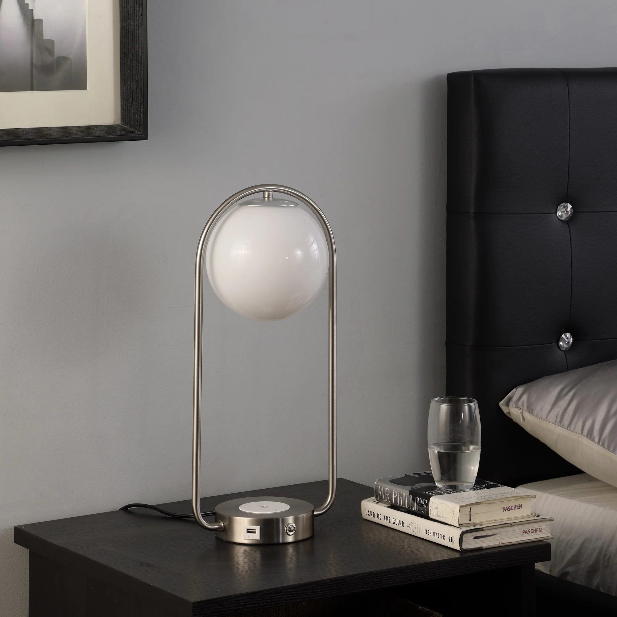 Silver Clip Globe USB Table Lamp By Homeroots - Image 5