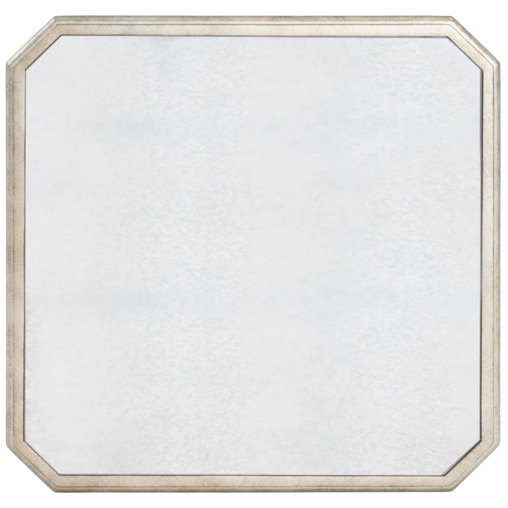 Silver Distressed Glass Square End Table By Homeroots - Image 5