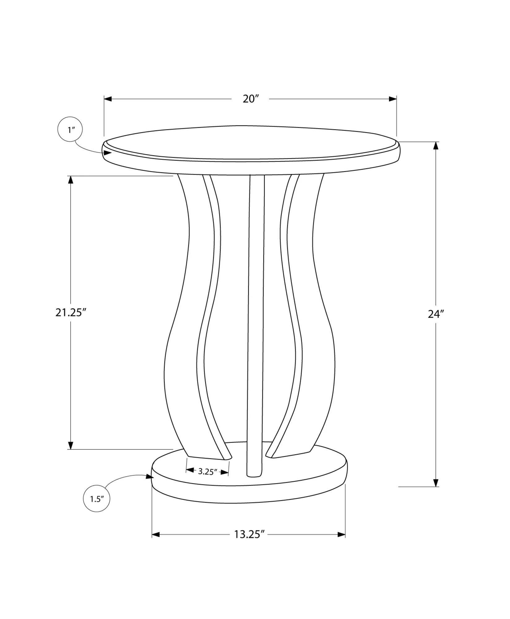 Silver End Table with a Mirror Top By Homeroots - Image 3