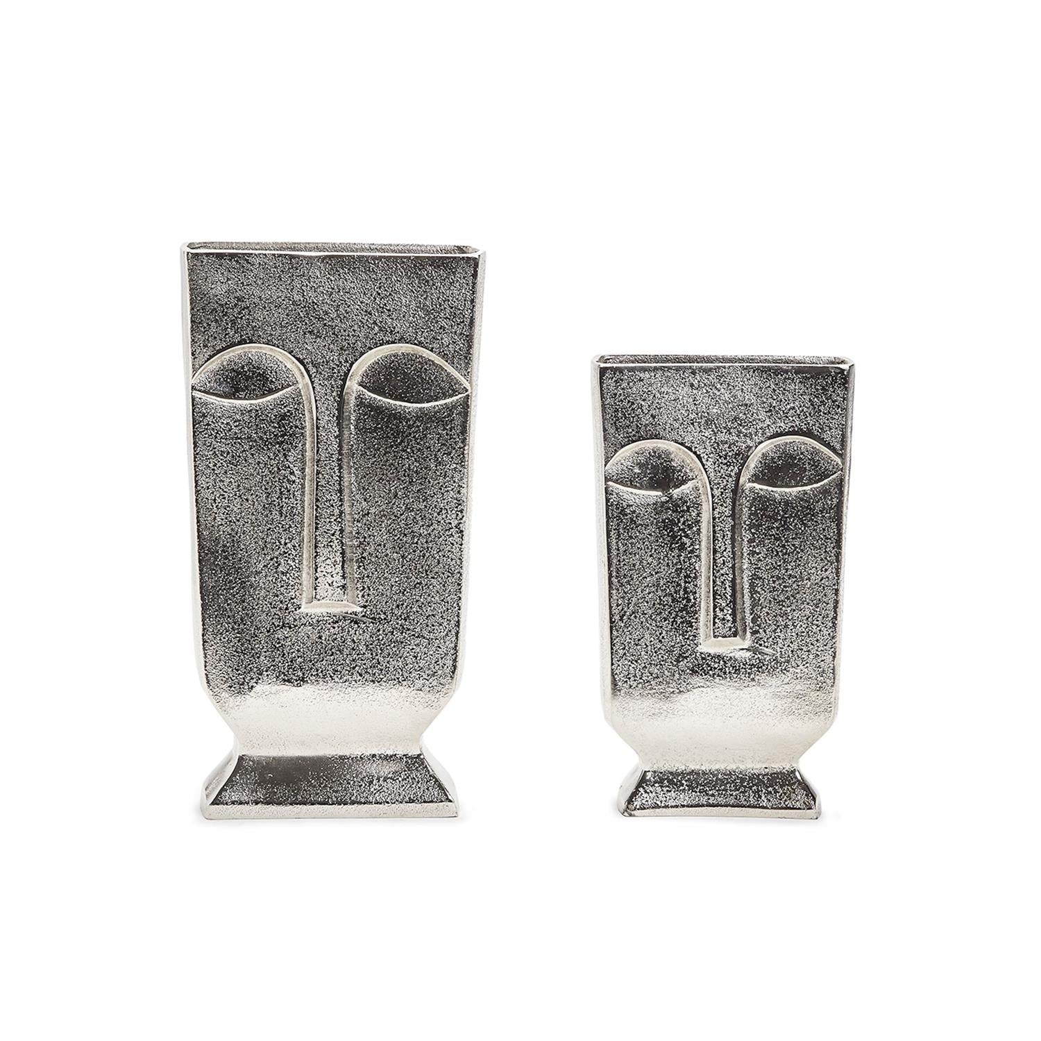 Silver Face Vase Set Of 4 By Tozai Home - Image 3