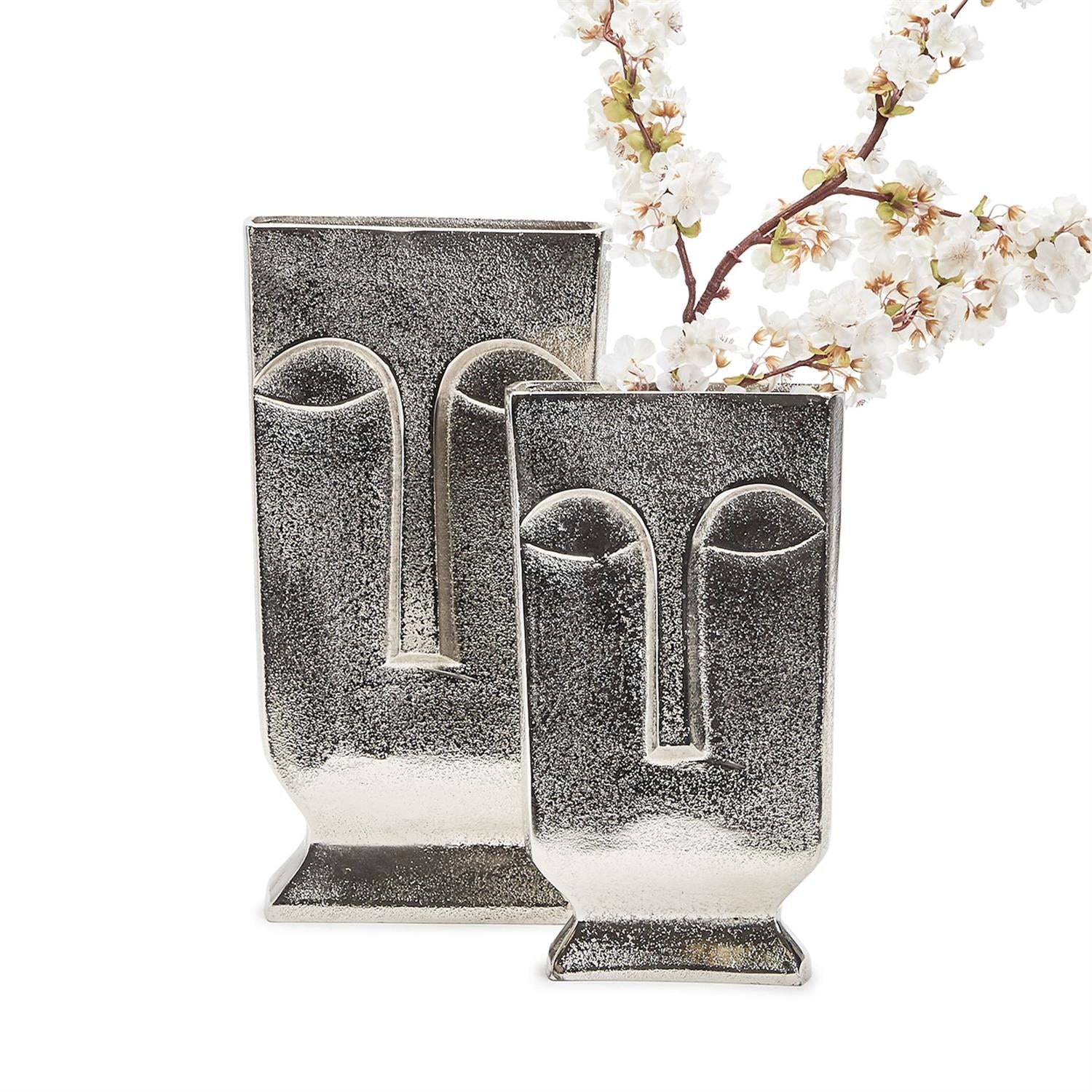 Silver Face Vase Set Of 4 By Tozai Home - Image 4