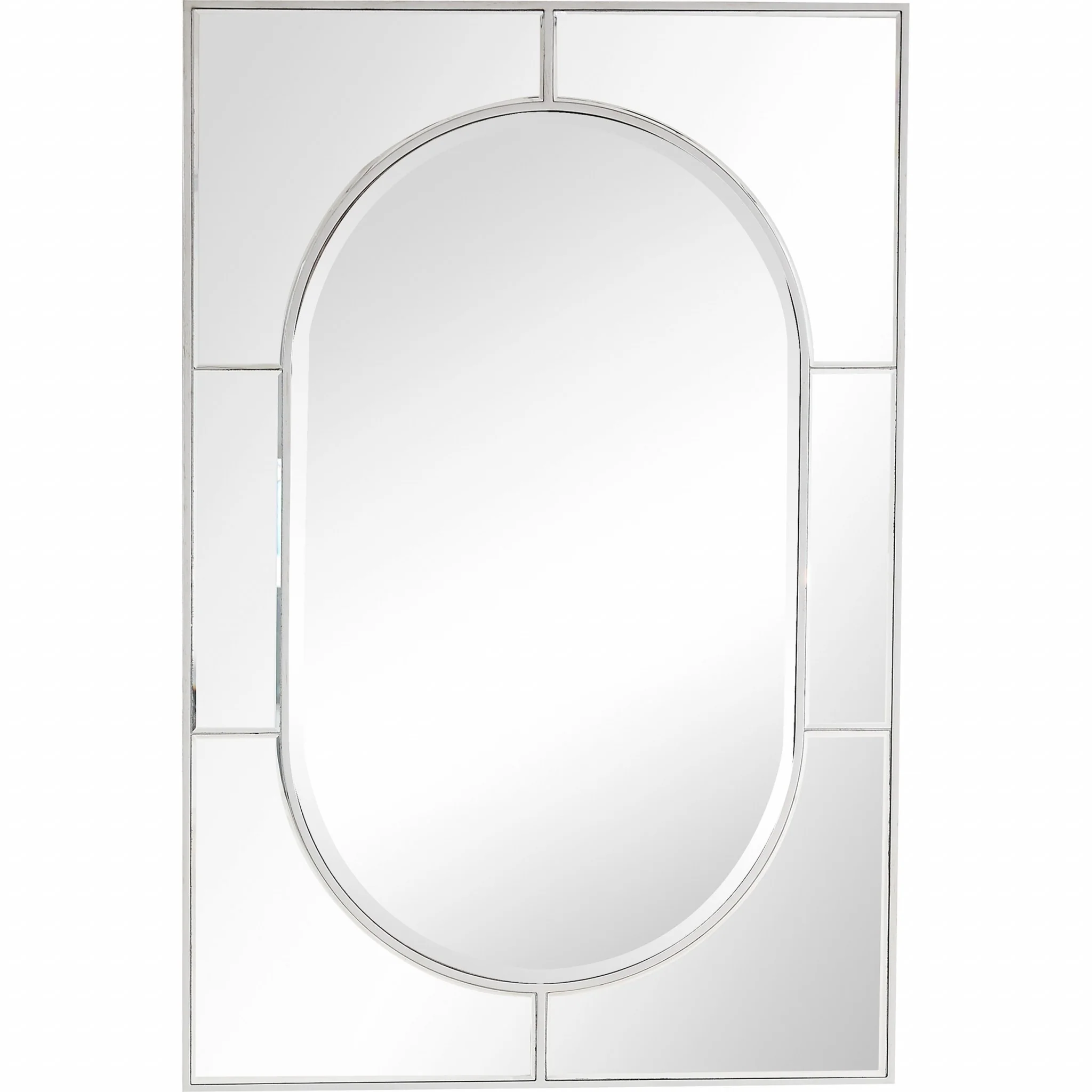 Silver Glass Mirror and Console Table By Homeroots - Image 5