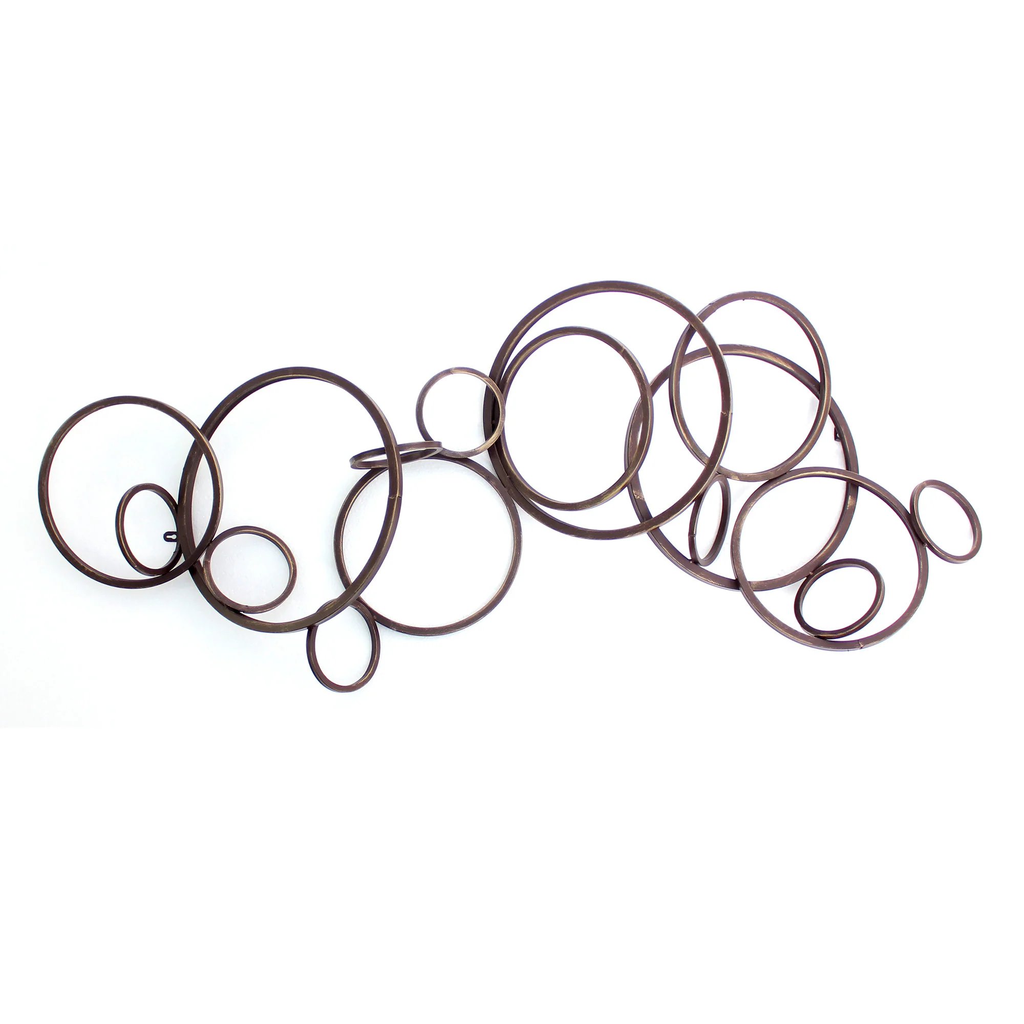 Silver Industrial Metallic Multi Circle Wall Decor By Homeroots - Image 3
