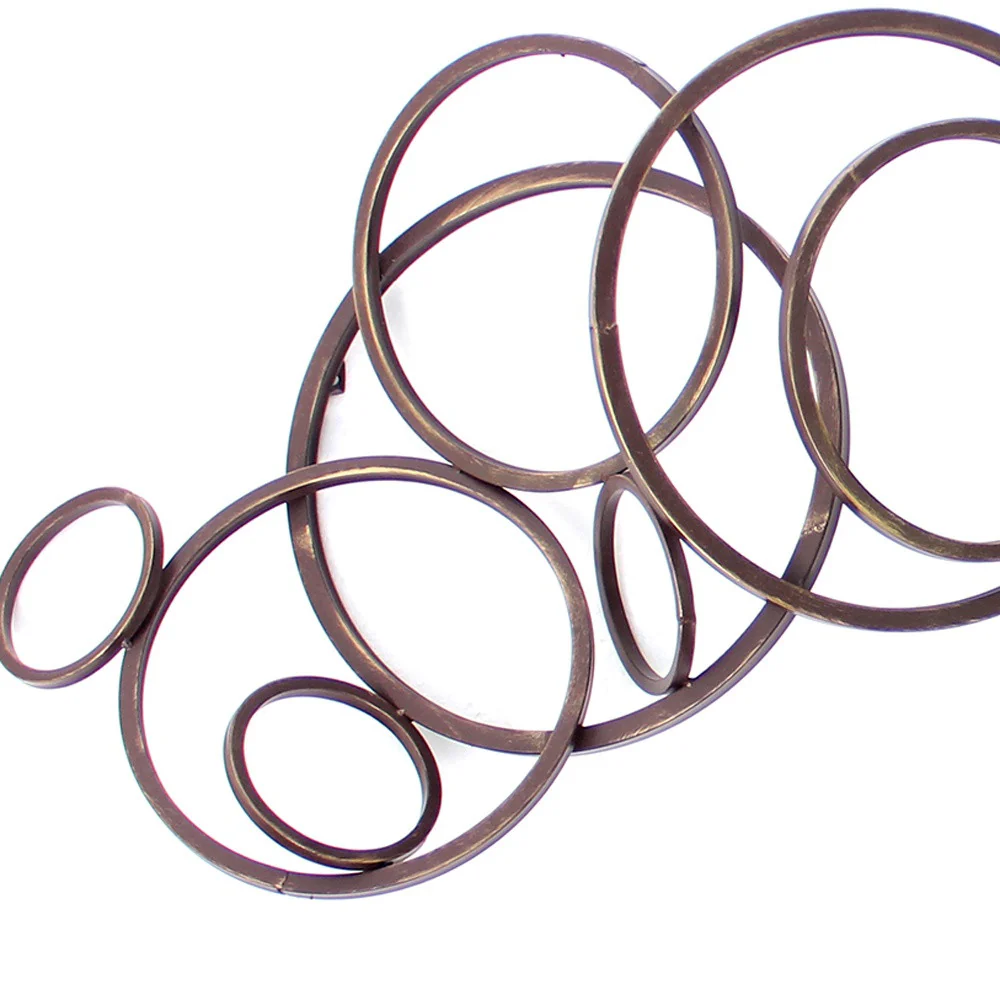 Silver Industrial Metallic Multi Circle Wall Decor By Homeroots - Image 4