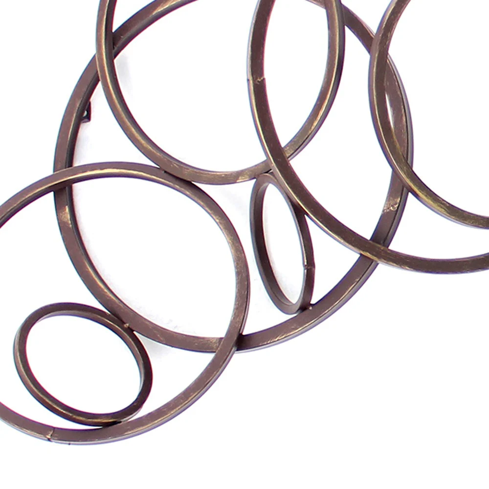 Silver Industrial Metallic Multi Circle Wall Decor By Homeroots - Image 5