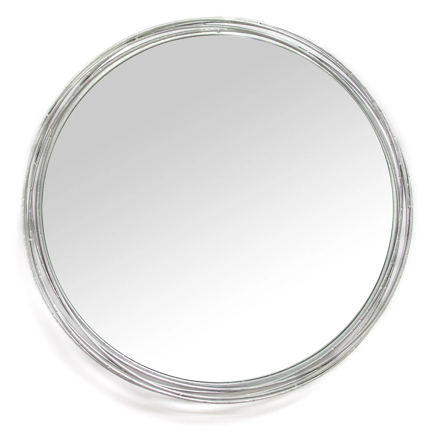 Silver Intertwined Wall Mirror By Homeroots - Image 2