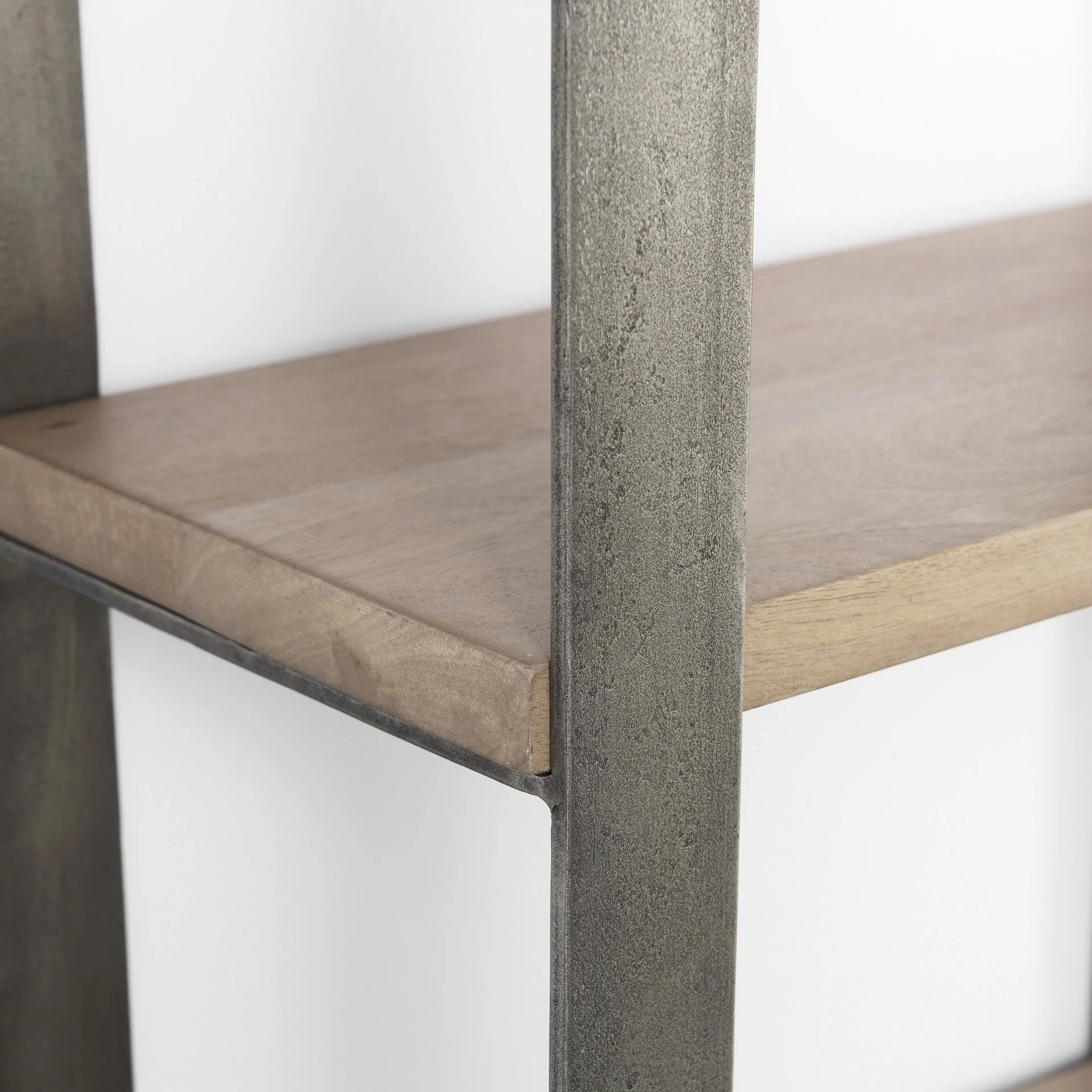 Silver Iron Framed Wooden Shelving Unit By Homeroots - Image 7