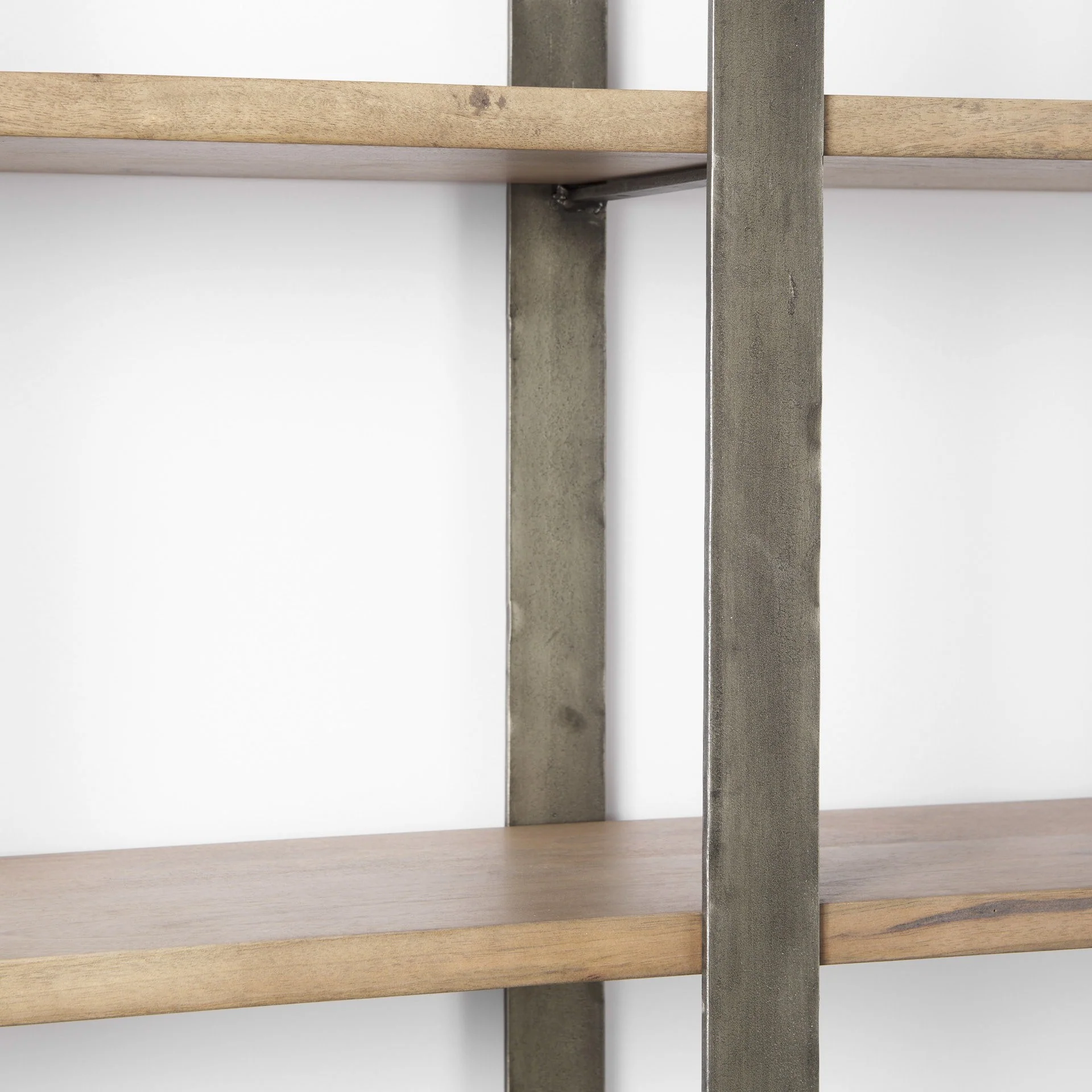 Silver Iron Framed Wooden Shelving Unit By Homeroots - Image 9