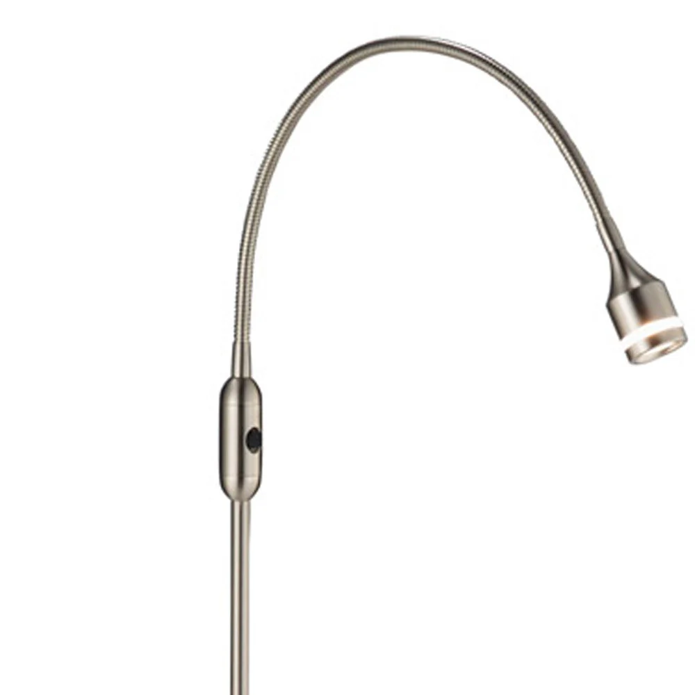 Silver LED Arched Floor Lamp With Silver By Homeroots - Image 5