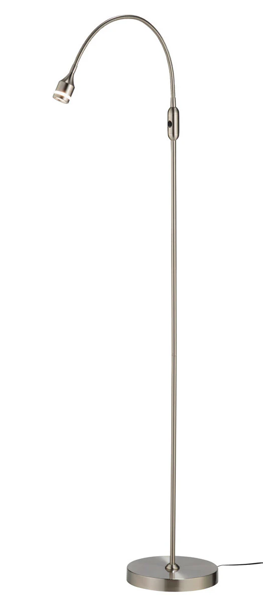 Silver LED Arched Floor Lamp With Silver By Homeroots - Image 6