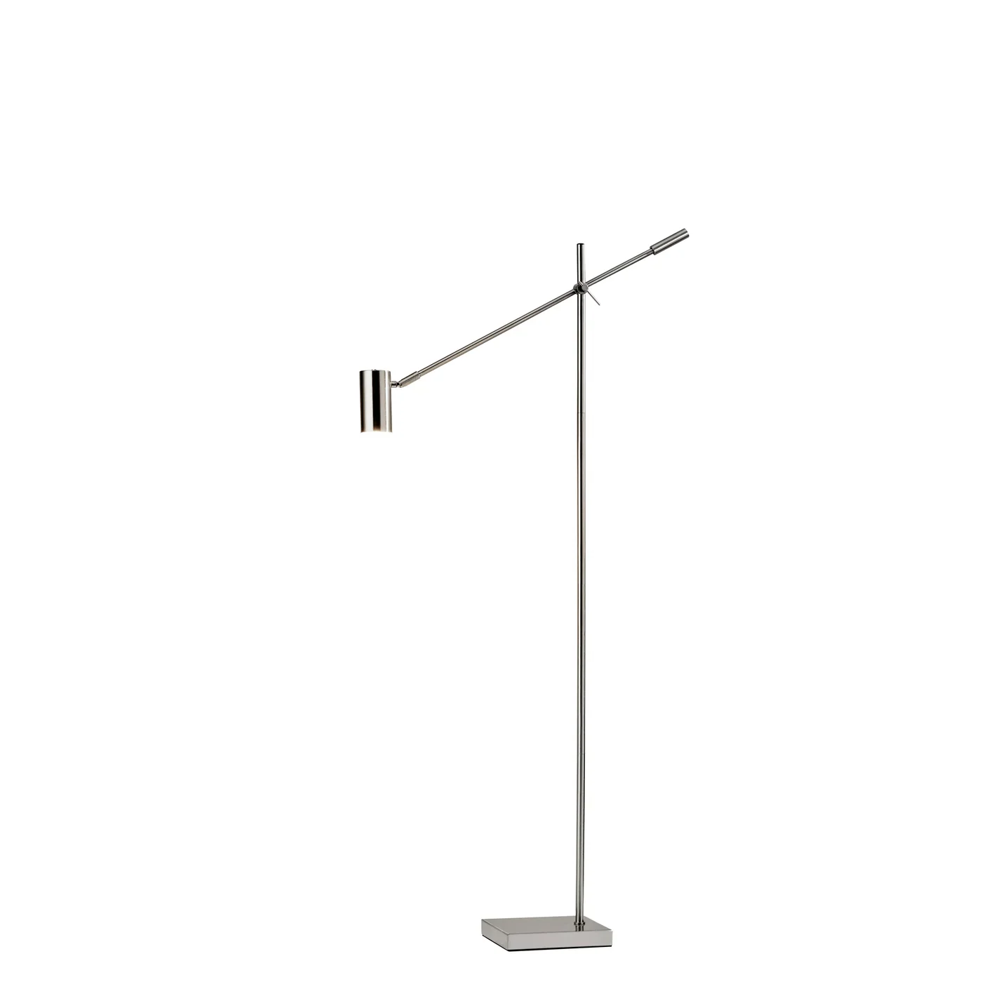Silver LED Task Floor Lamp With Silver Metal Drum Shade By Homeroots - Image 3