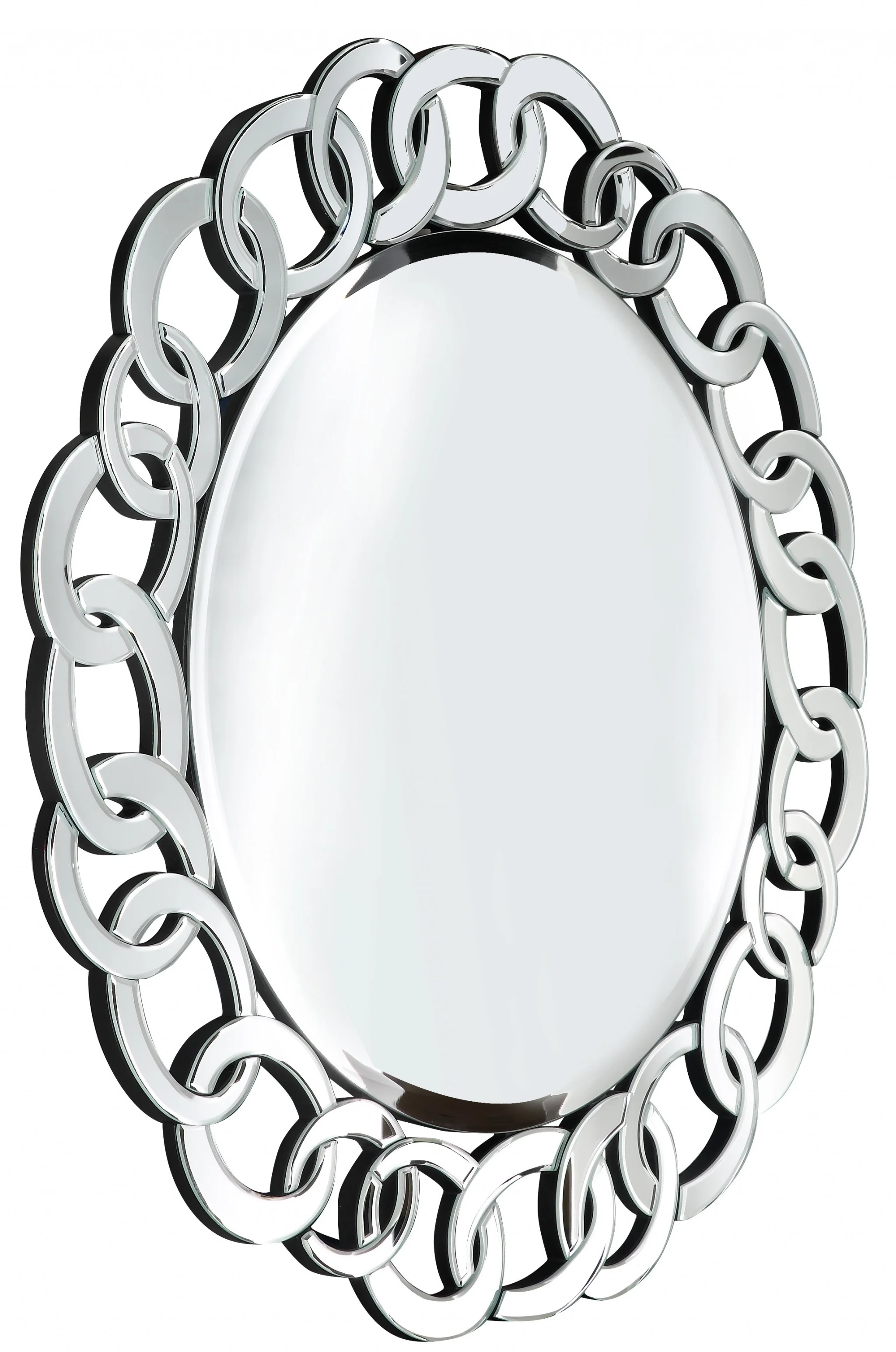 Silver Linked Mirror By Homeroots - Image 4