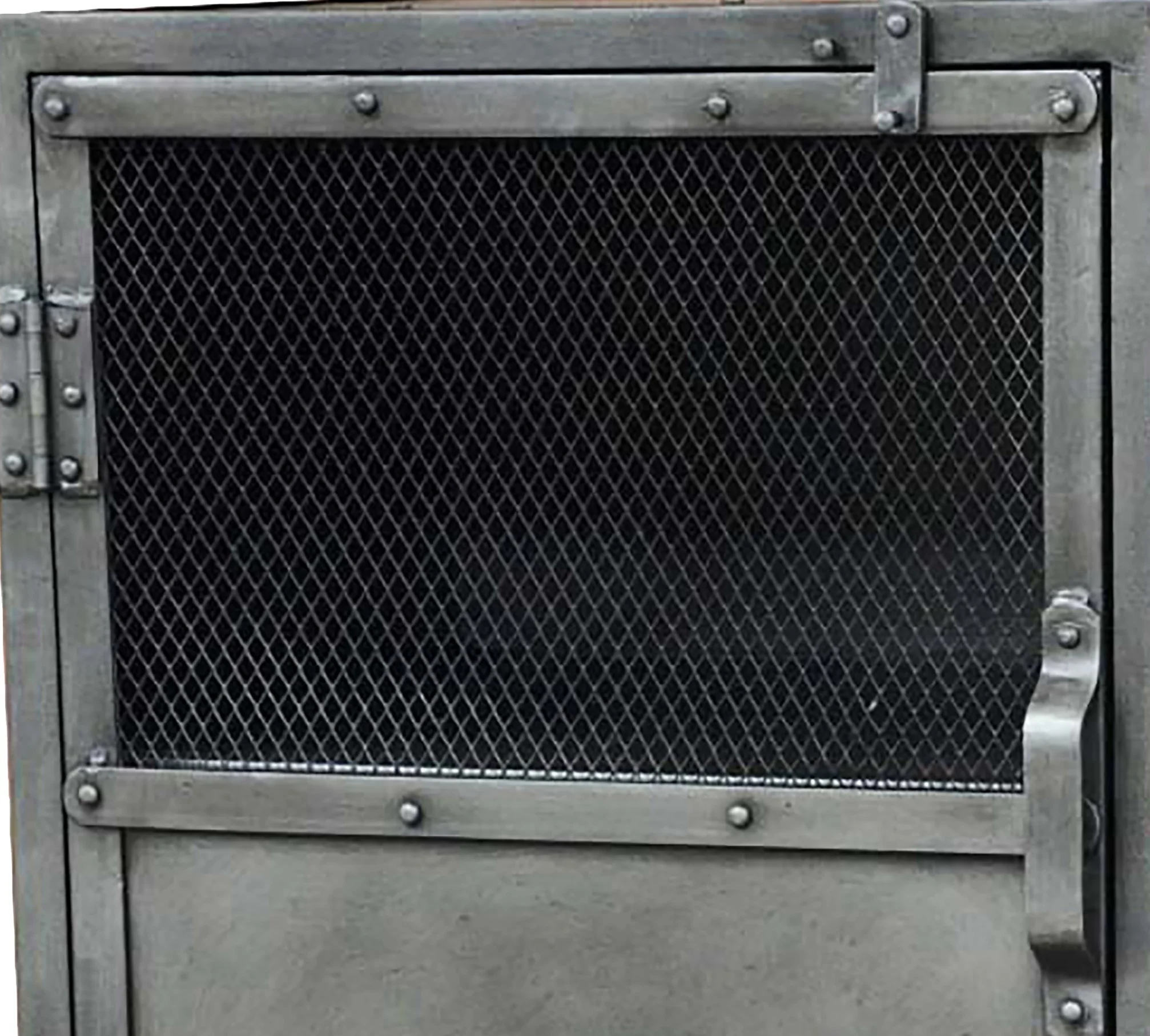 Silver Metal Accent Cabinet With Two Shelves By Homeroots - Image 5