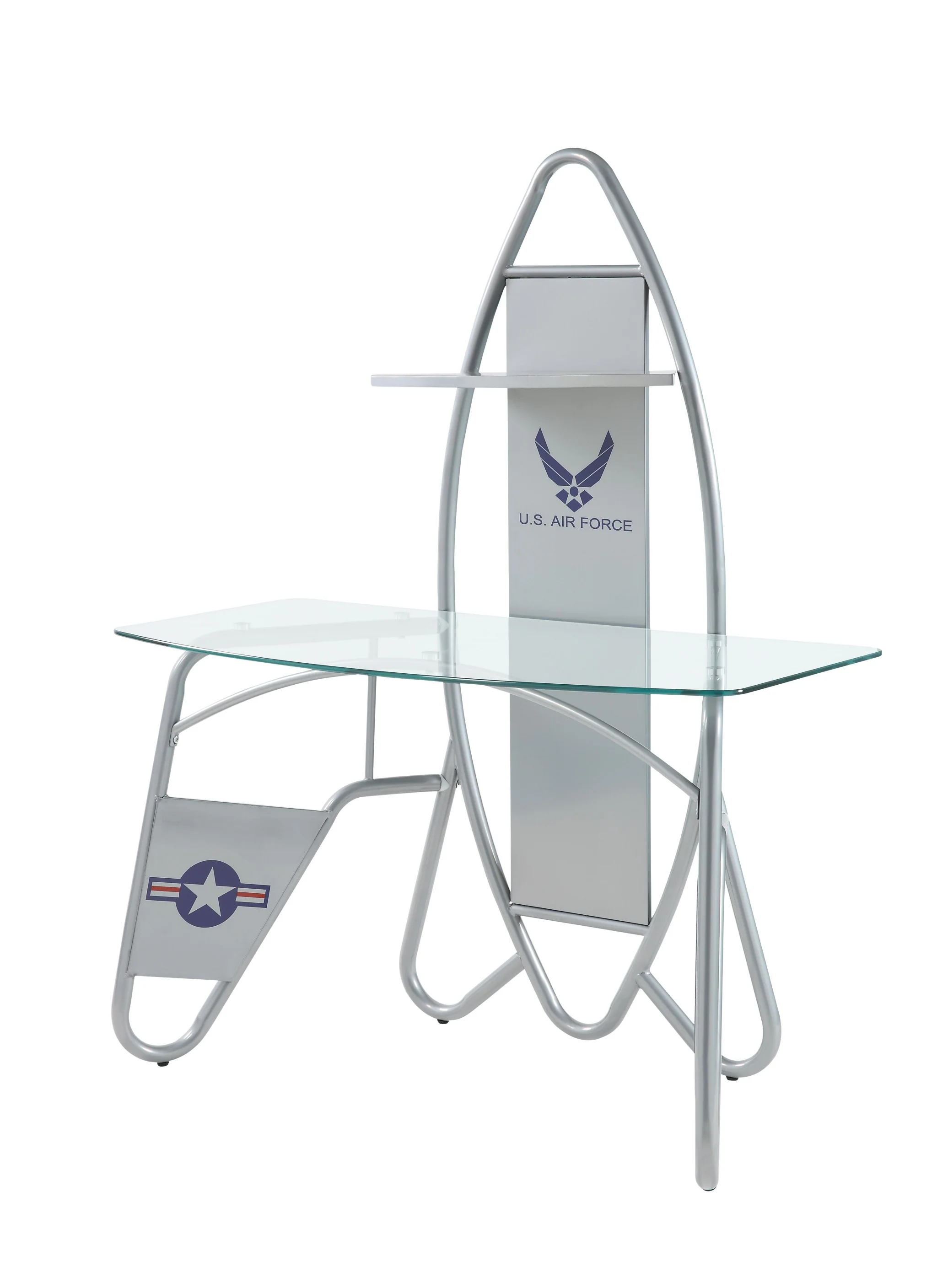 Silver Metal Desk By Homeroots - Image 2