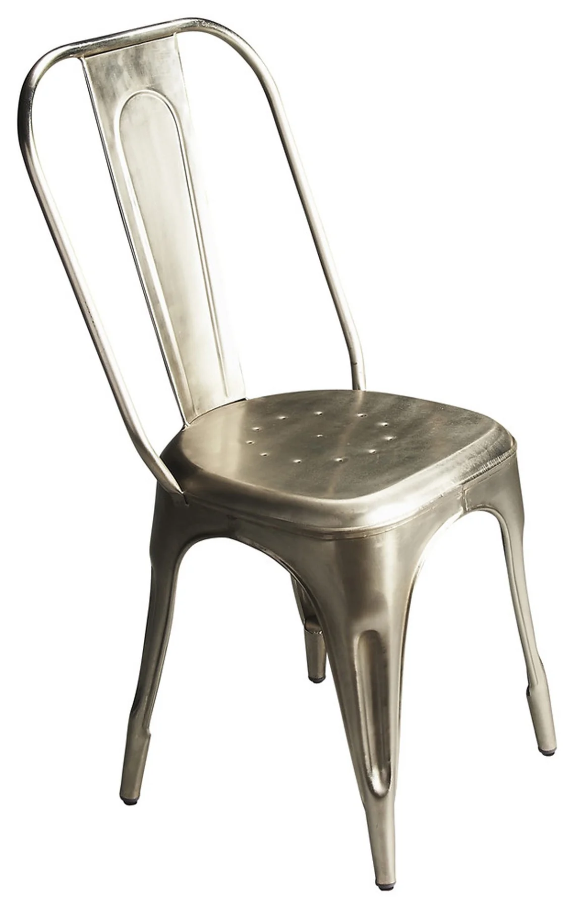 Silver Metal Dining Chair By Homeroots - Image 2