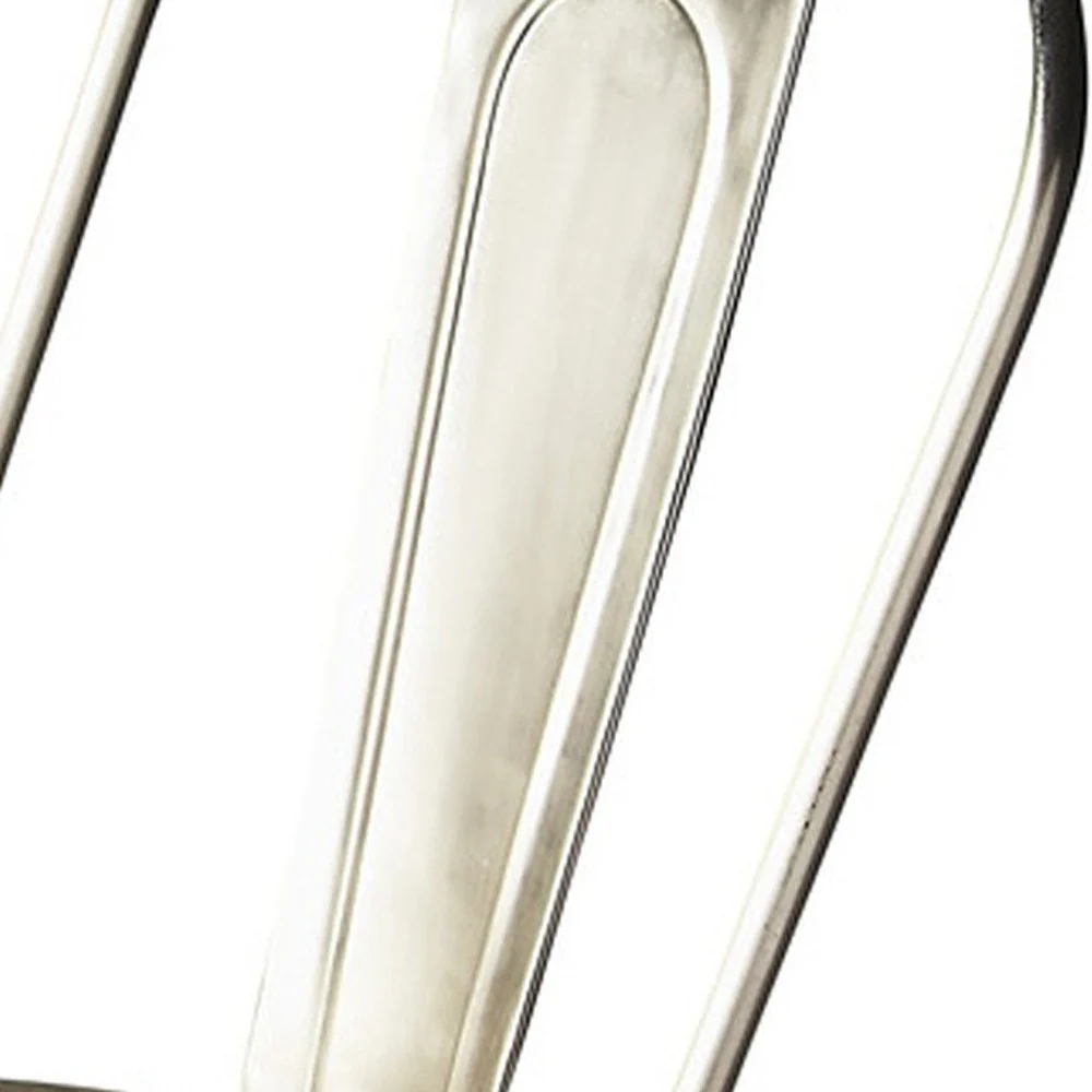Silver Metal Dining Chair By Homeroots - Image 4