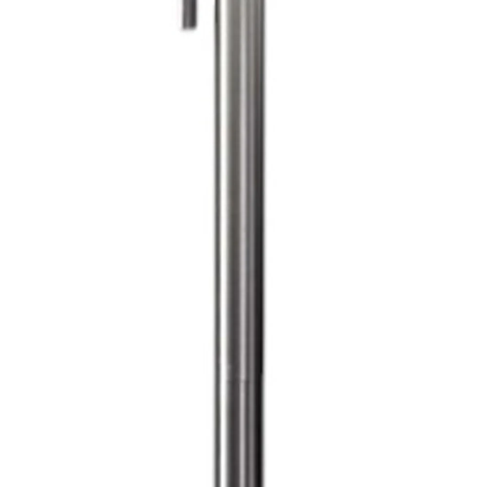 Silver Metal Floor Lamp With Fabric Shade By Homeroots - Image 4
