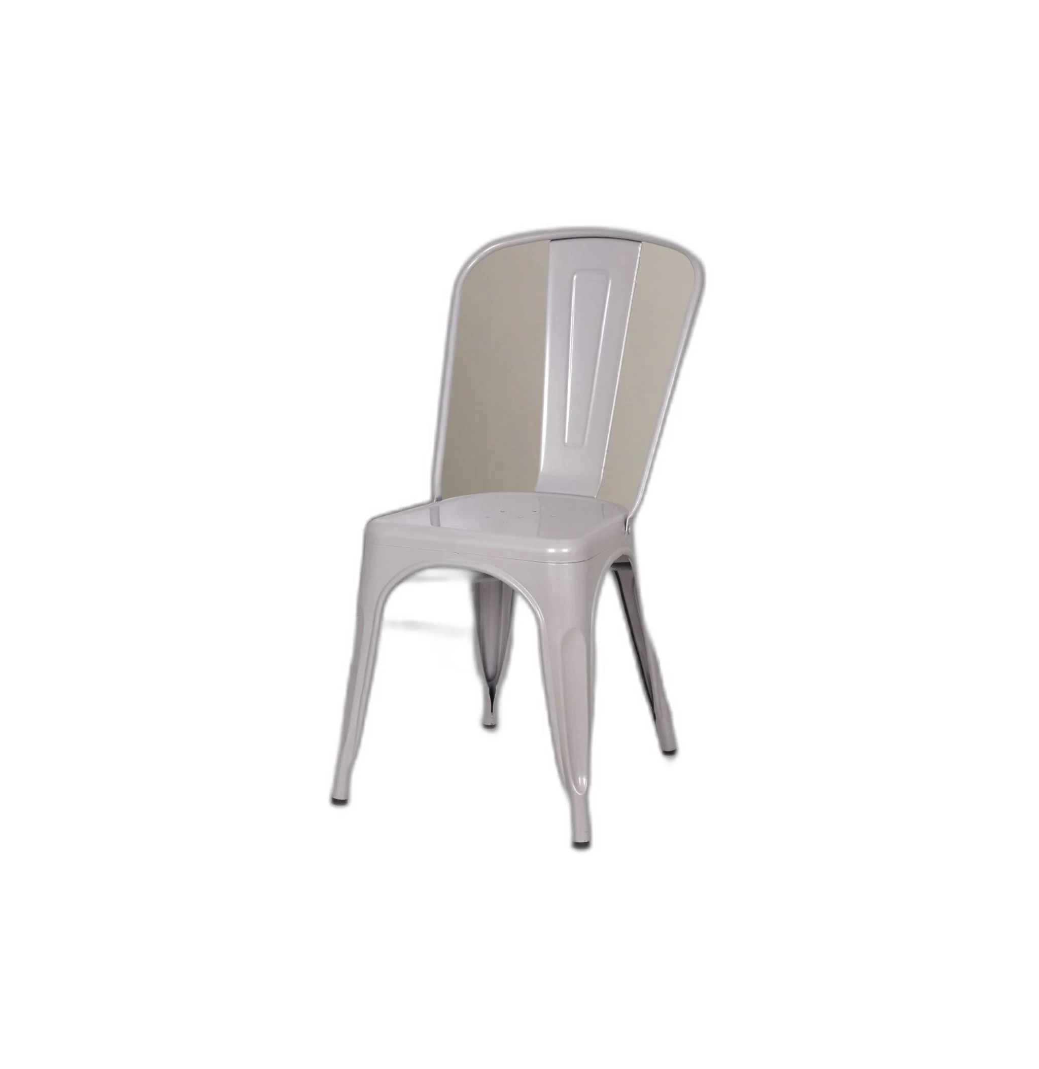 Silver Metal Side Chair Set Of 2 By Homeroots - Image 3