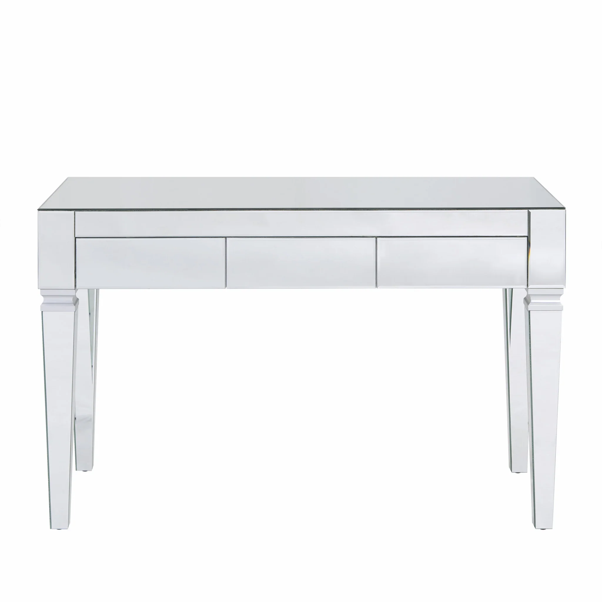 Silver Mirrored Glam Desk By Homeroots - Image 4