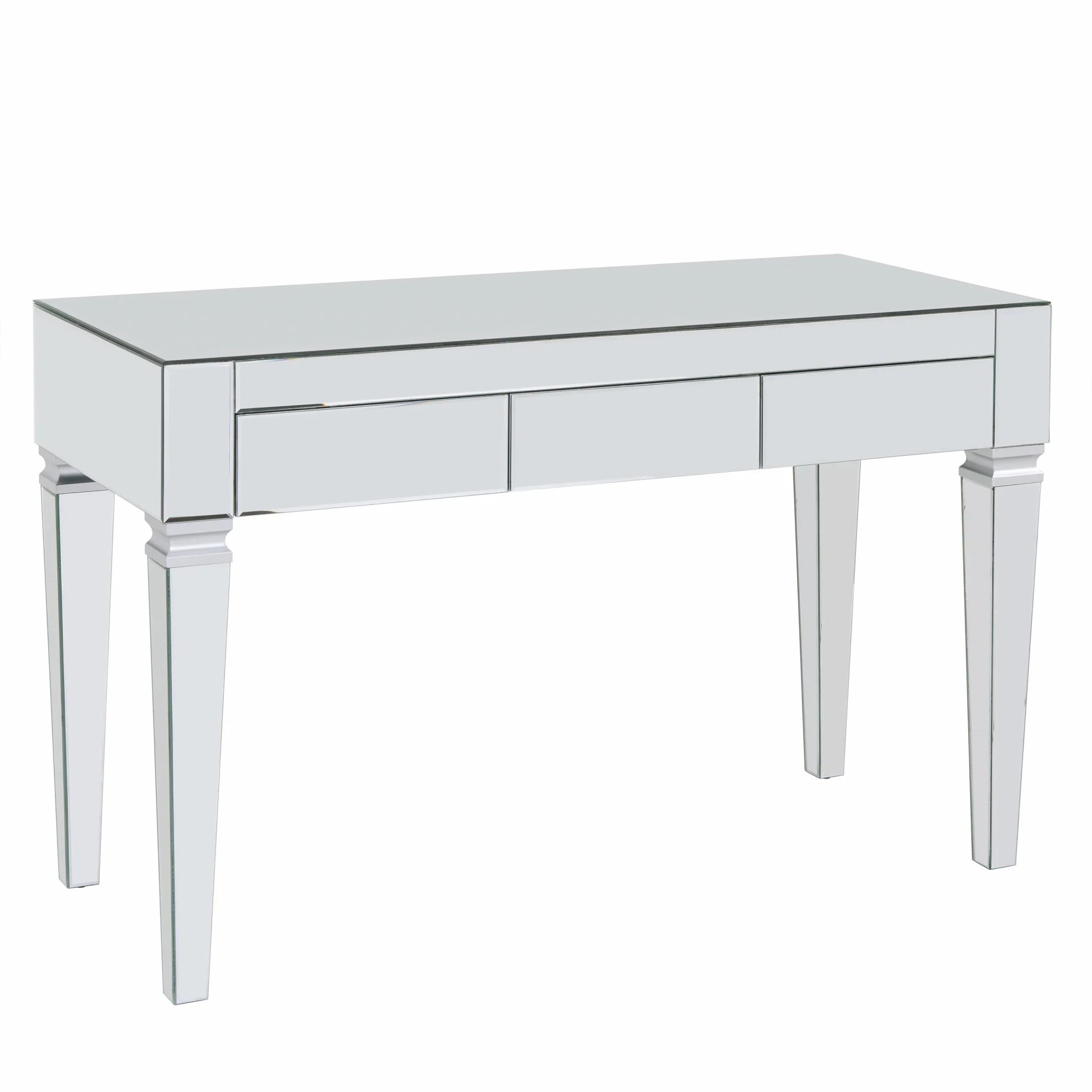 Silver Mirrored Glam Desk By Homeroots - Image 5