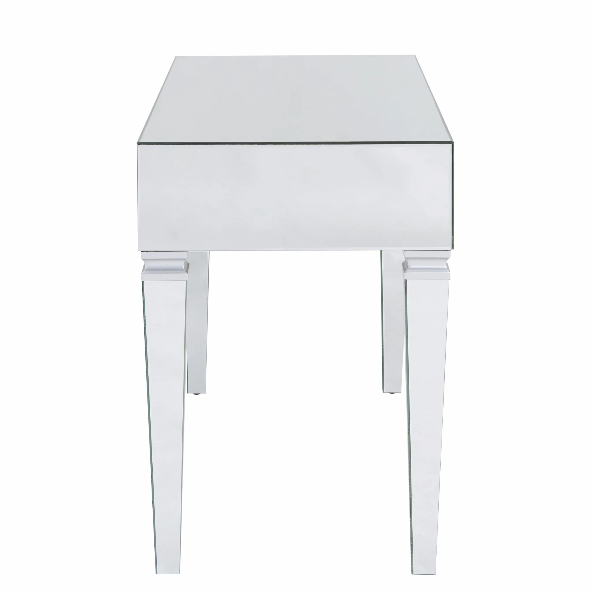 Silver Mirrored Glam Desk By Homeroots - Image 6