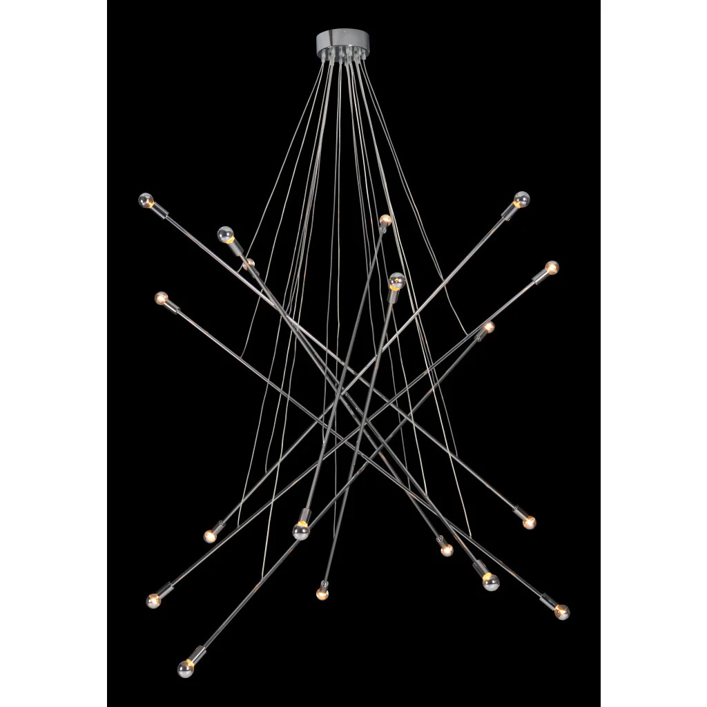 Silver Multi Light Metal Dimmable Chandelier By Homeroots - Image 6