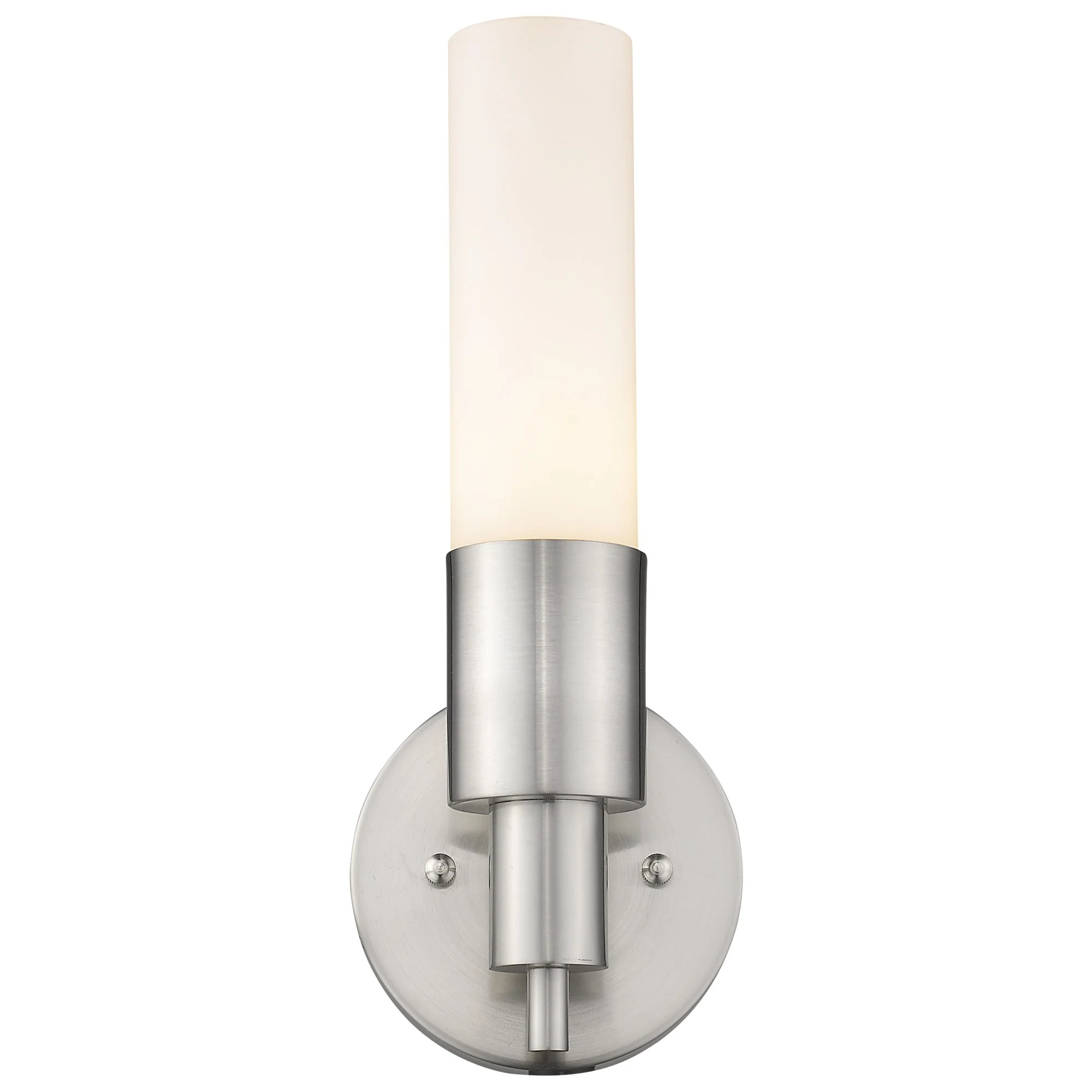 Silver Narrow Wall Light with Frosted Glass Shade By Homeroots - Image 4