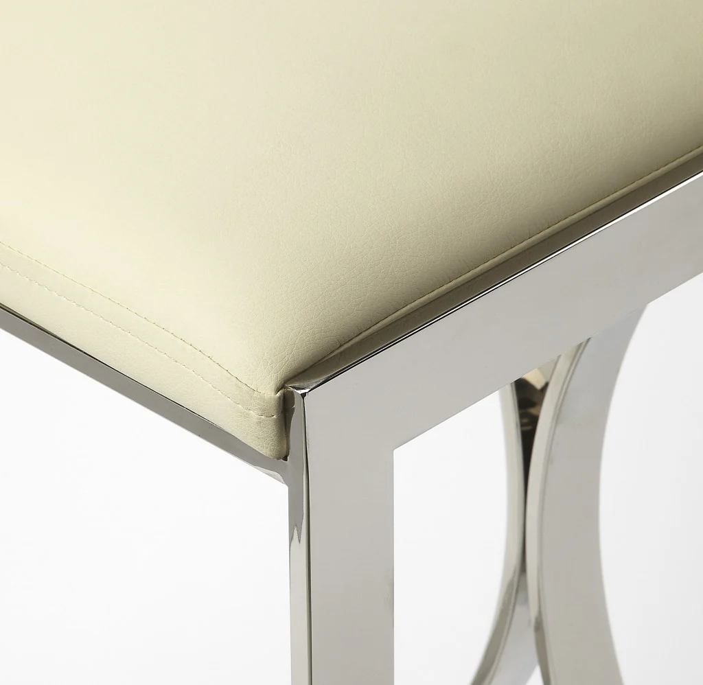 Silver Plated Counter Stool By Homeroots - Image 4