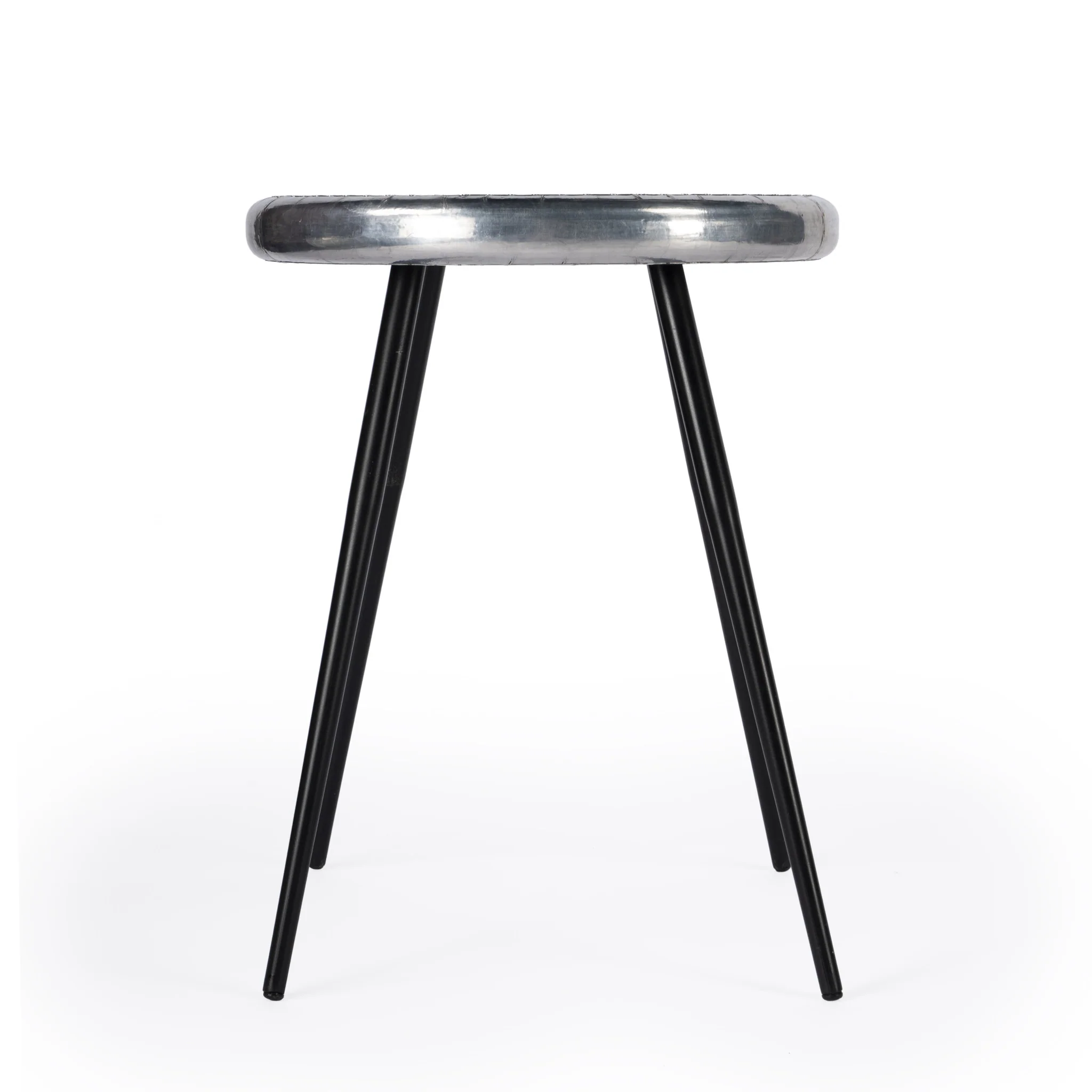 Silver Round End Table By Homeroots - Image 3