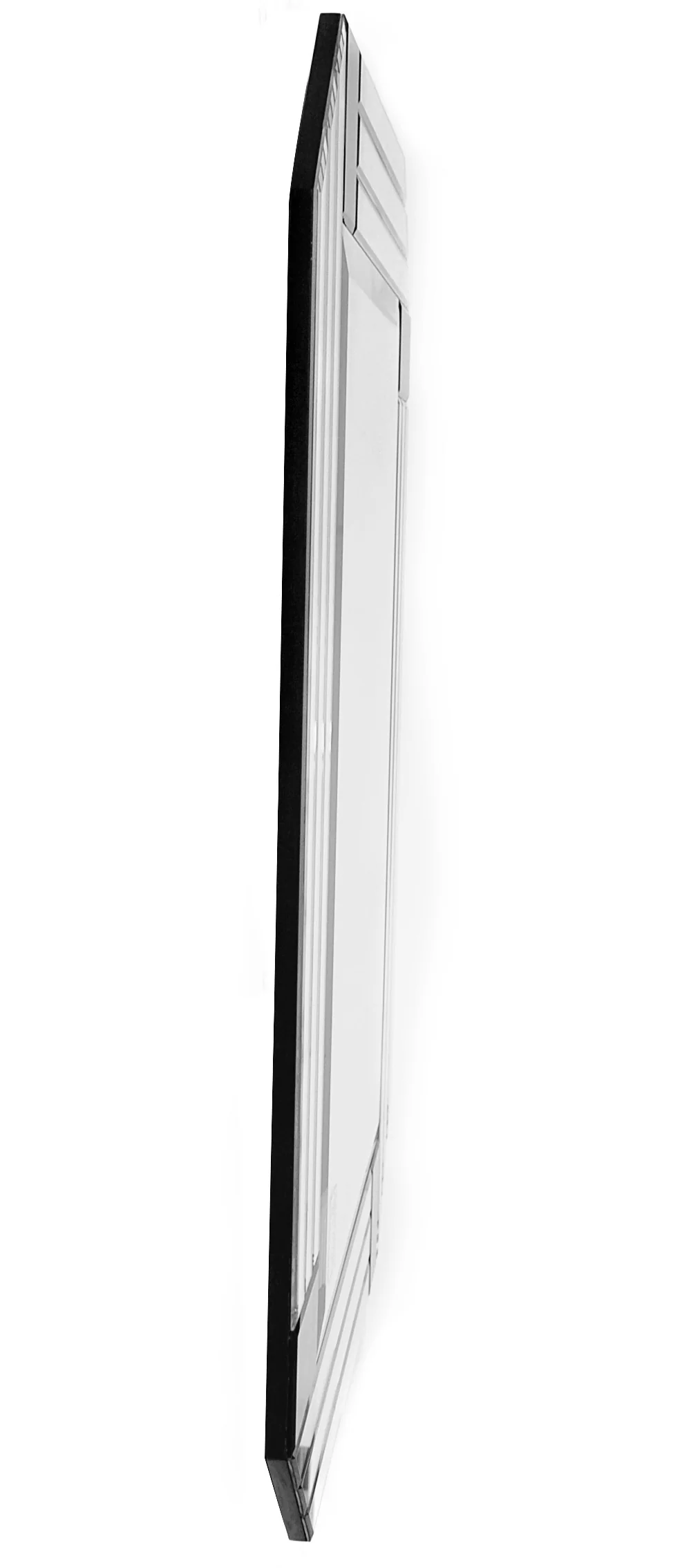 Silver Round Mirror with Black Corners By Homeroots - Image 7