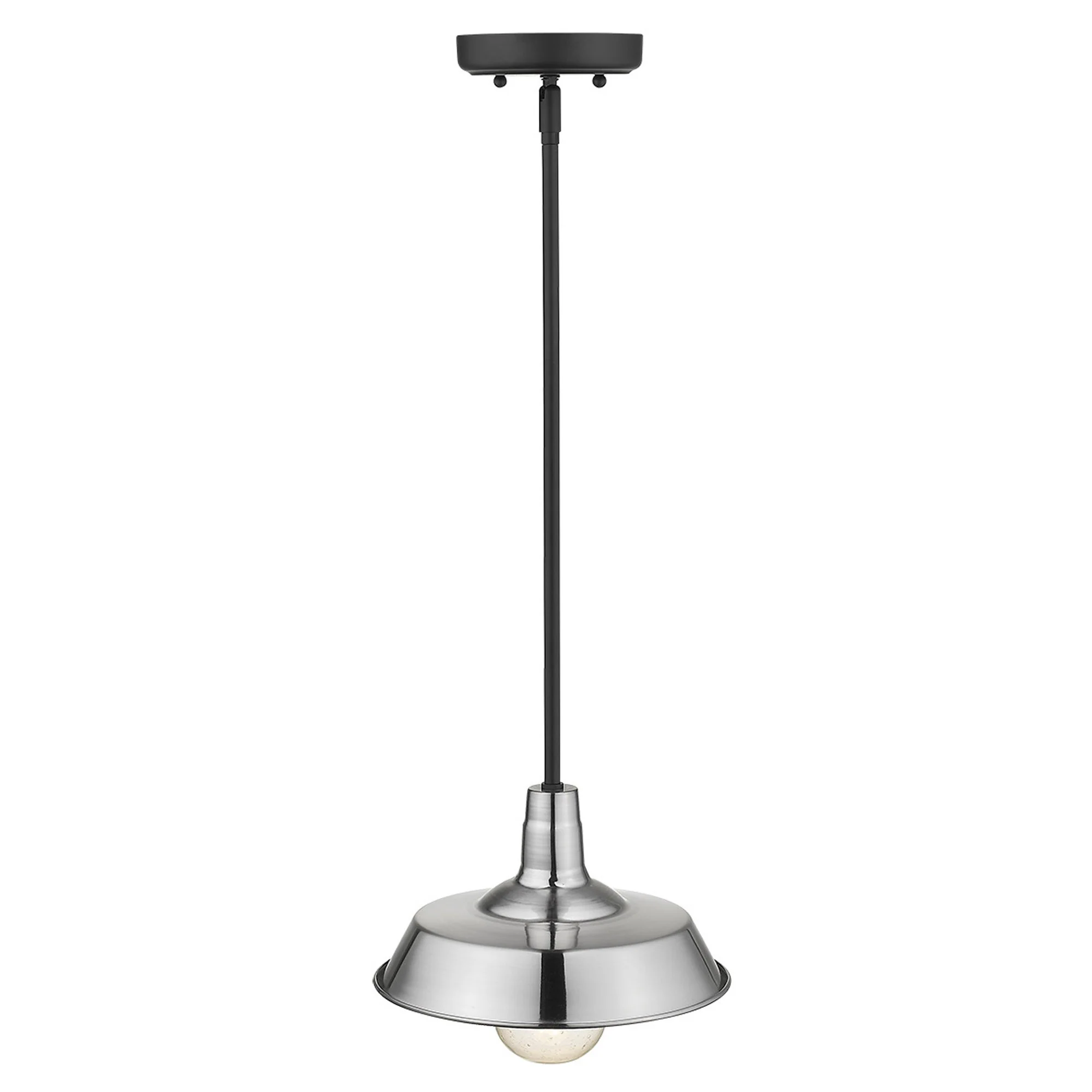 Silver Shallow Plate Adjustable Pendant Light By Homeroots - Image 3
