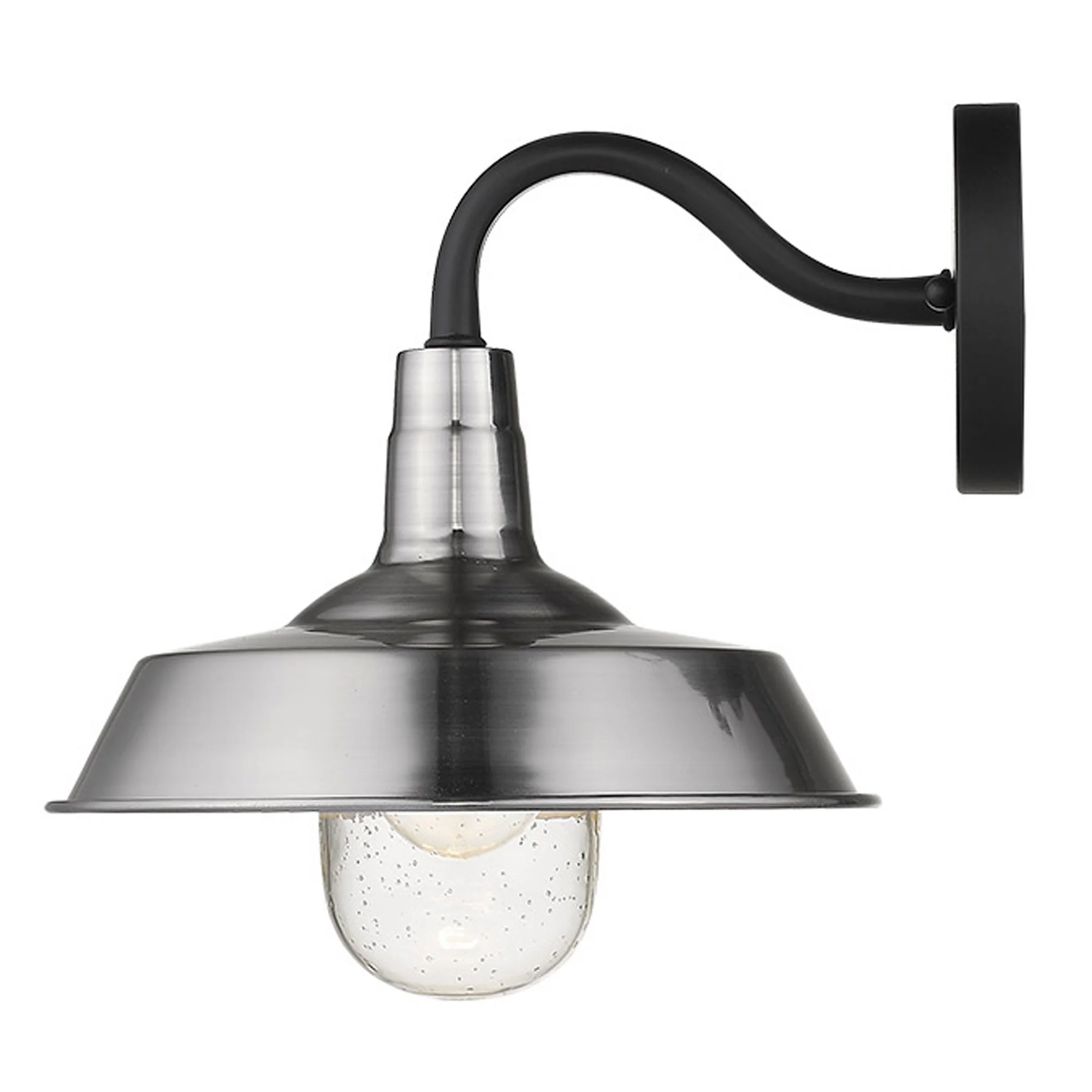 Silver Shallow Plate Shape Wall Light By Homeroots - Image 6
