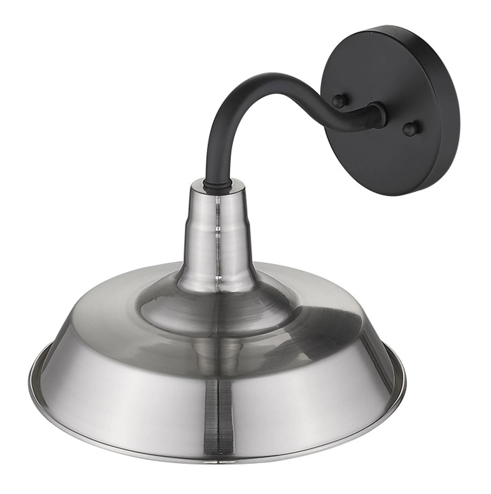 Silver Shallow Plate Shape Wall Light By Homeroots - Image 7