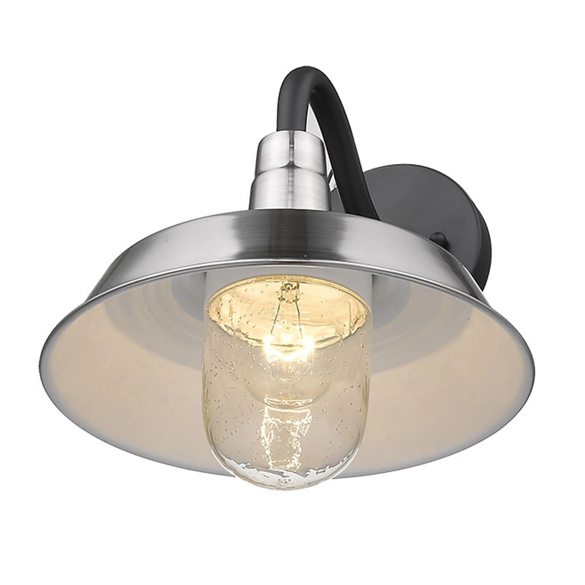 Silver Shallow Plate Shape Wall Light By Homeroots - Image 8