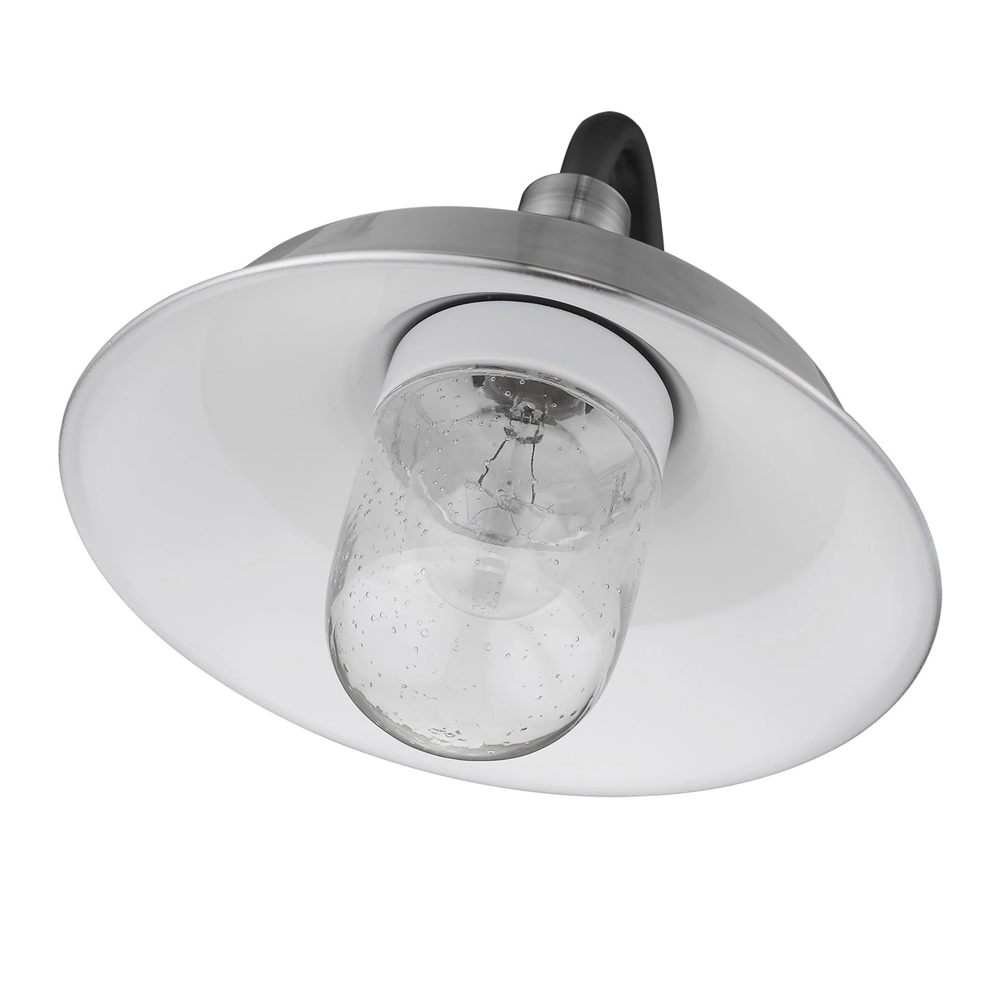 Silver Shallow Plate Shape Wall Light By Homeroots - Image 9