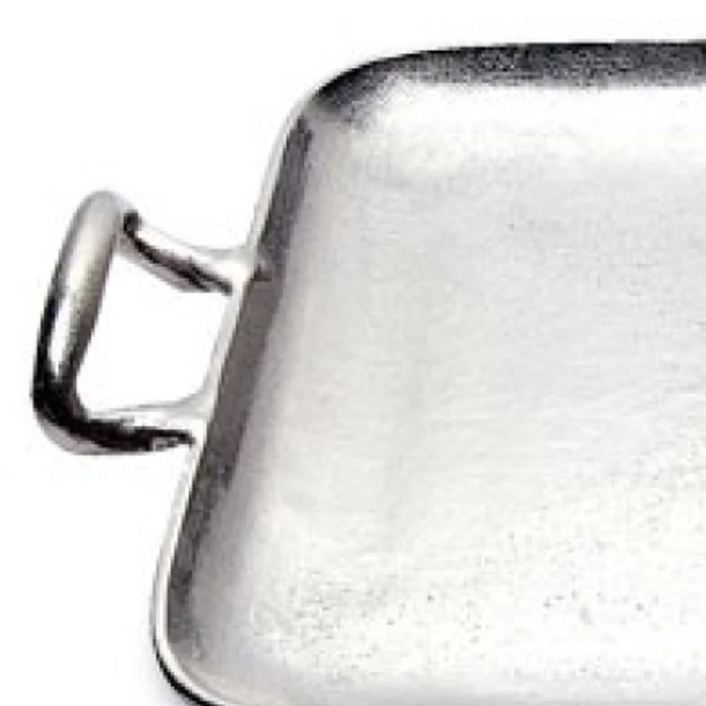Silver Square Shaped Metal Tray By Homeroots - Image 5
