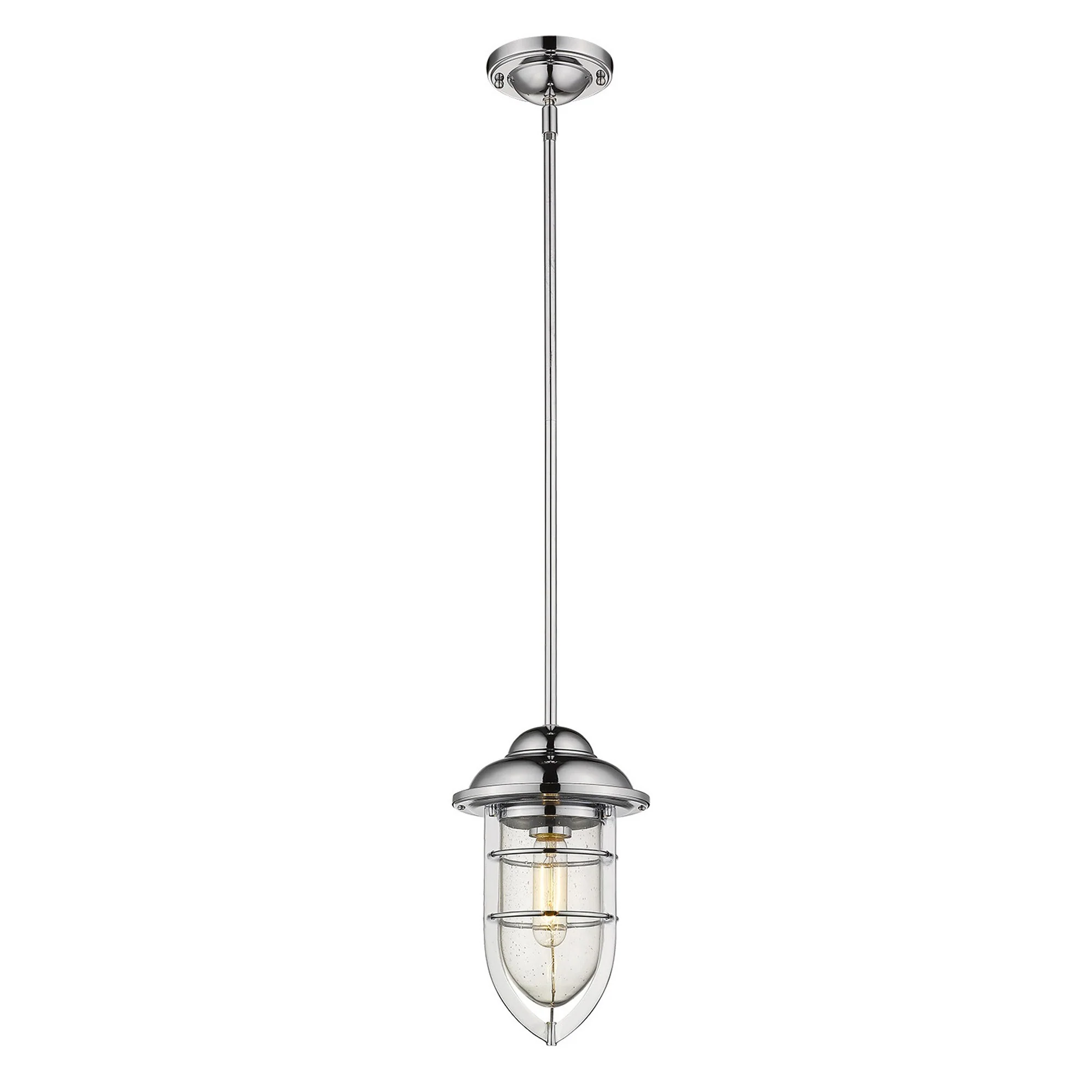 Silver Teardrop Shape Pendant Light By Homeroots - Image 2