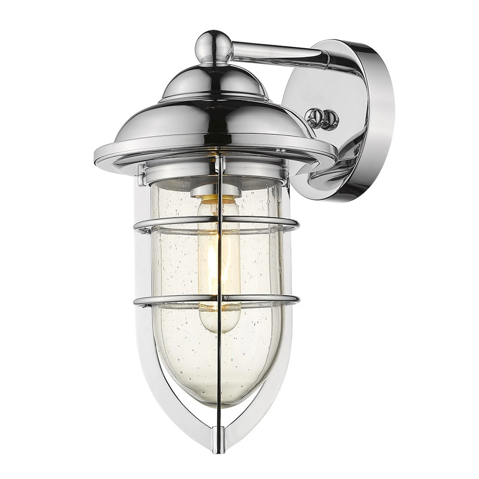 Silver Teardrop Shape Wall Sconce By Homeroots - Image 2