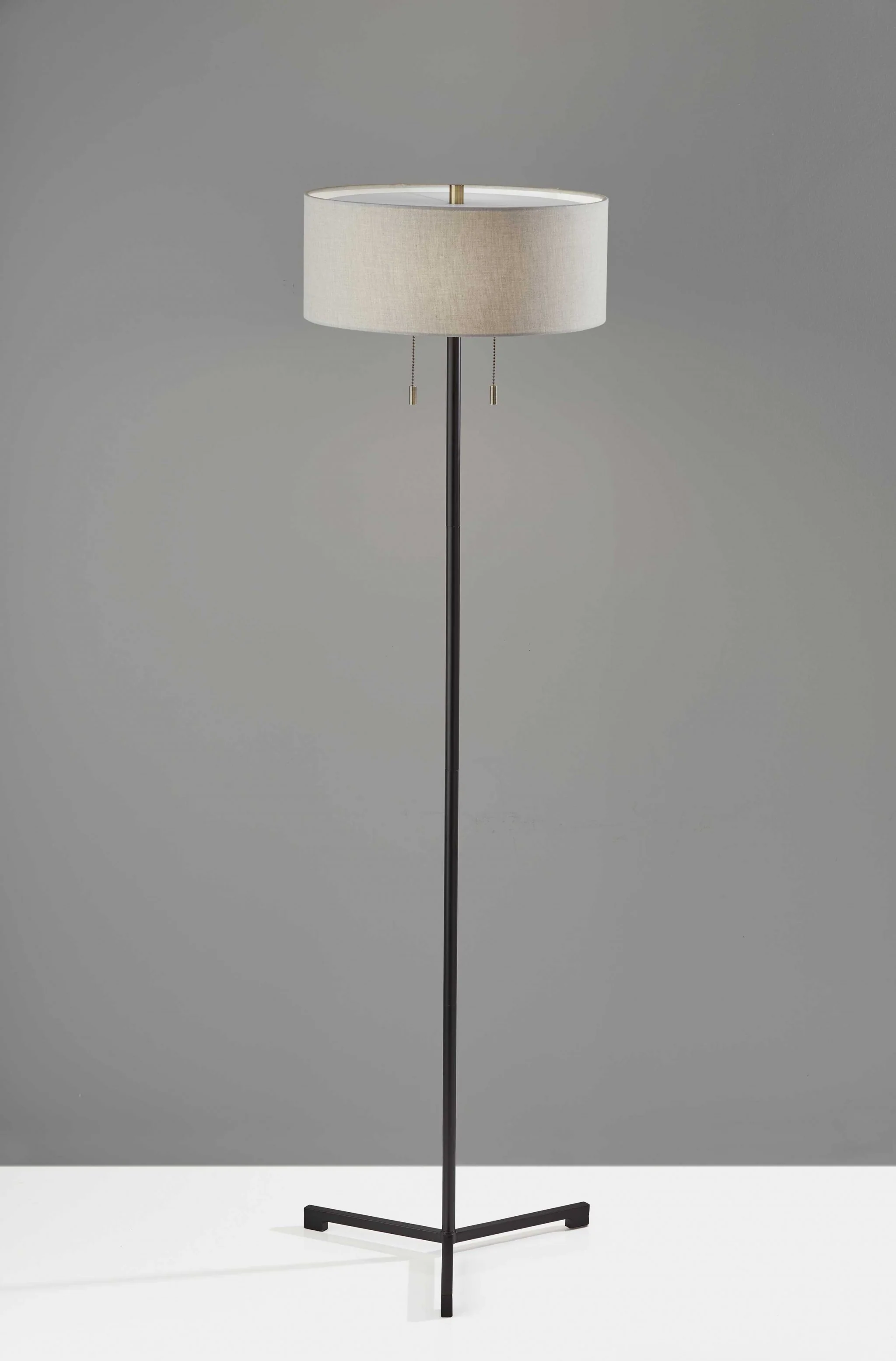 Silver Three Light Tree Floor Lamp With White Linen Drum Shade By Homeroots - Image 20