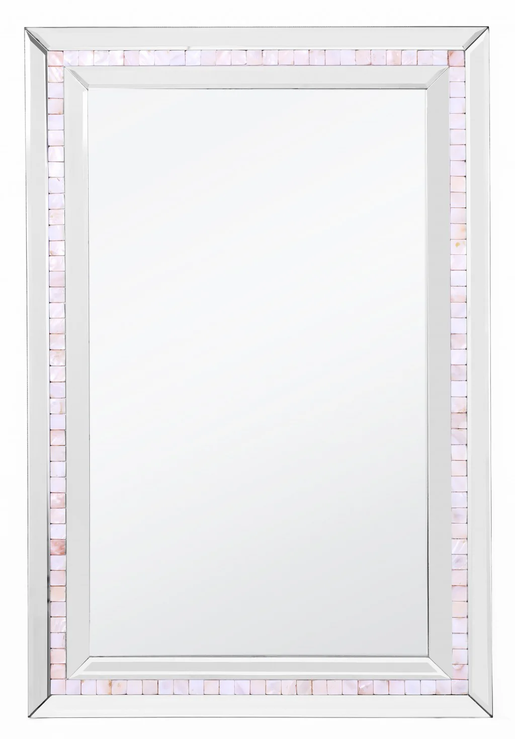 Silver Tiled Border Wall Mirror By Homeroots - Image 2