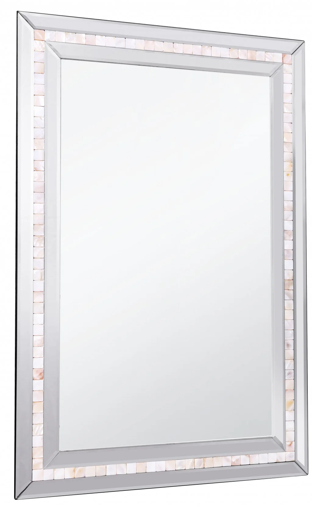 Silver Tiled Border Wall Mirror By Homeroots - Image 4
