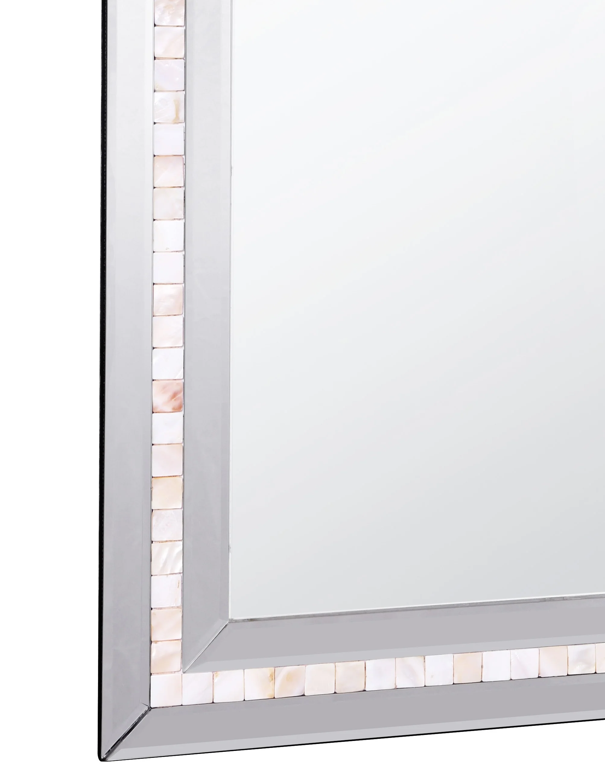 Silver Tiled Border Wall Mirror By Homeroots - Image 5