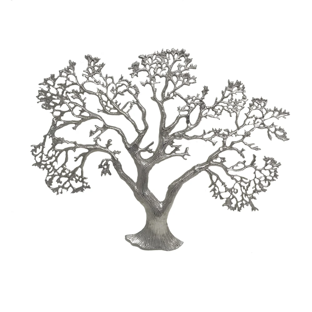 Silver Tree Wall Sculpture By Homeroots - Image 2