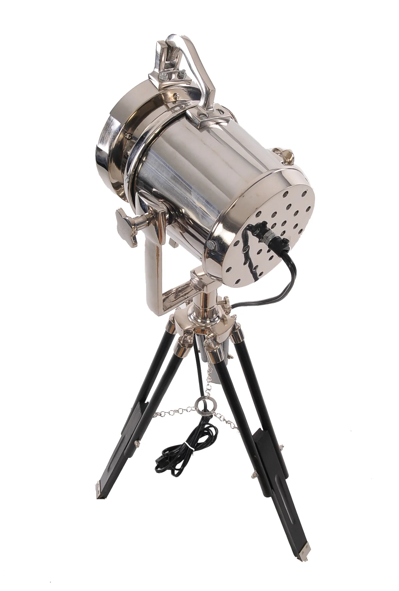 Silver Tripod With Metal Novelty Shade By Homeroots - Image 2